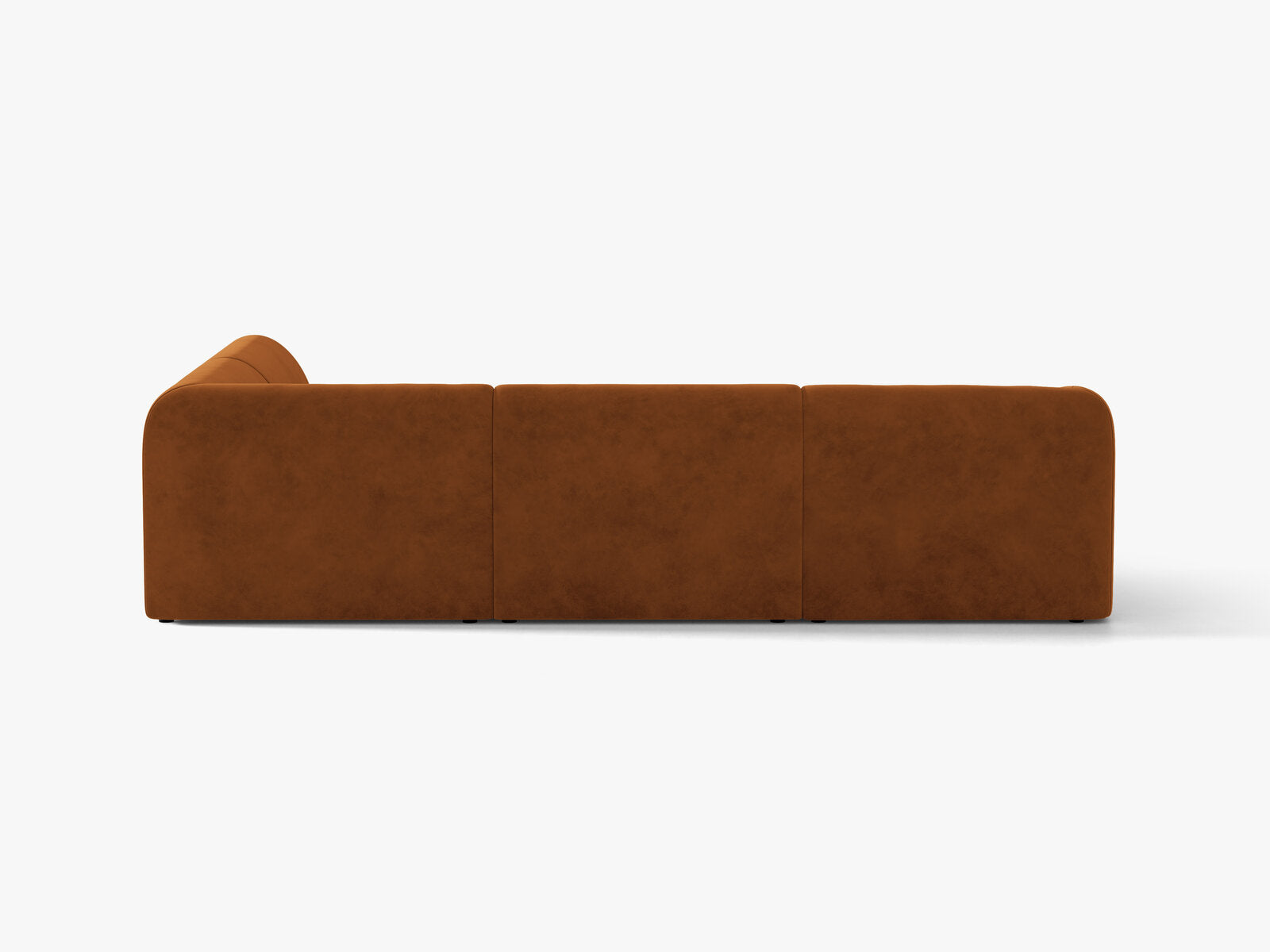 Micadoni Ecksofa Miley 6-Sitzer Rechts Samt Bluvel Terrakotta