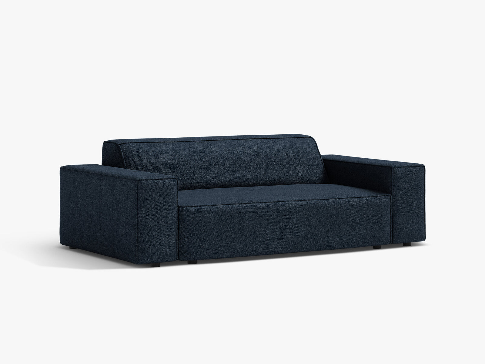 Micadoni Jodie Sofa 2-Sitzer Boucle Baloo Dunkelblau
