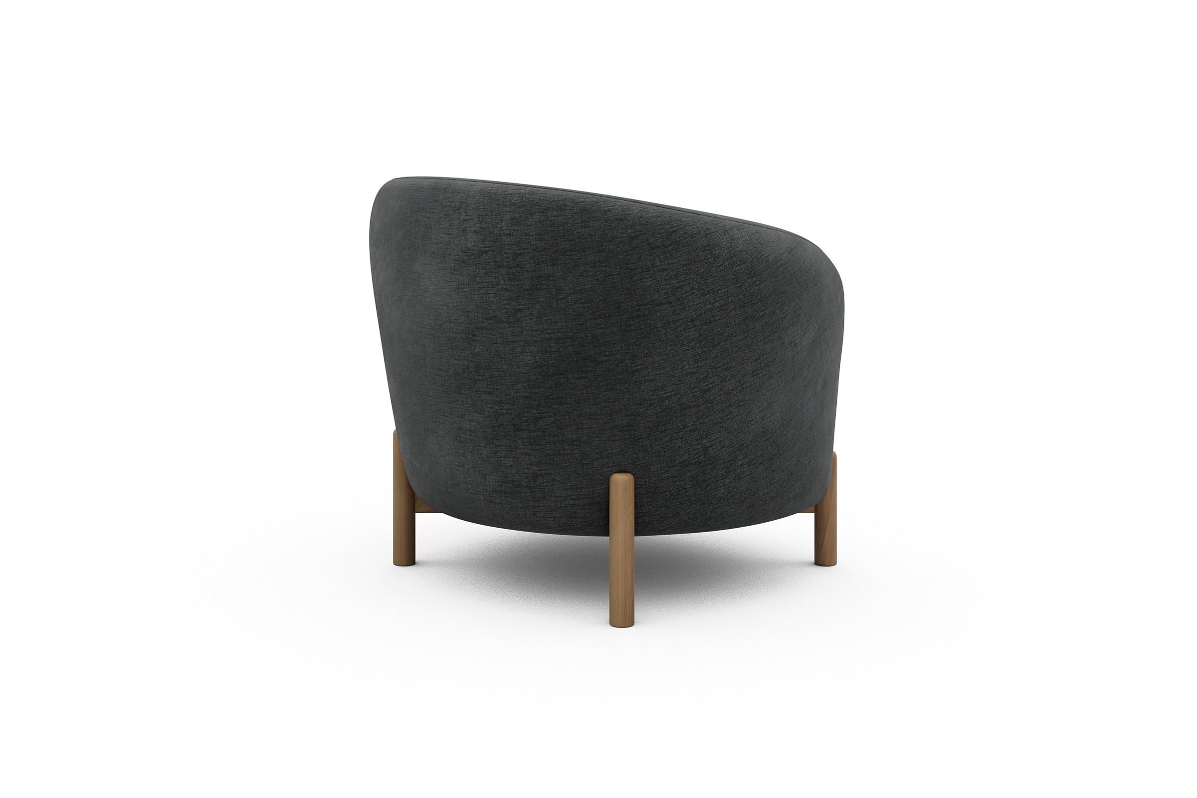 Sessel Ronda Holzbeine Eiche Natur Smooth-Deep-Warm-Grey