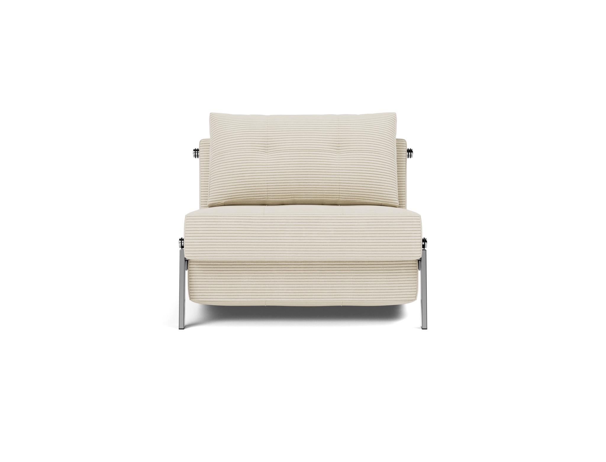 Schlafsessel Cubed 90 Kord Corduroy 594-Ivory Beine Chrom