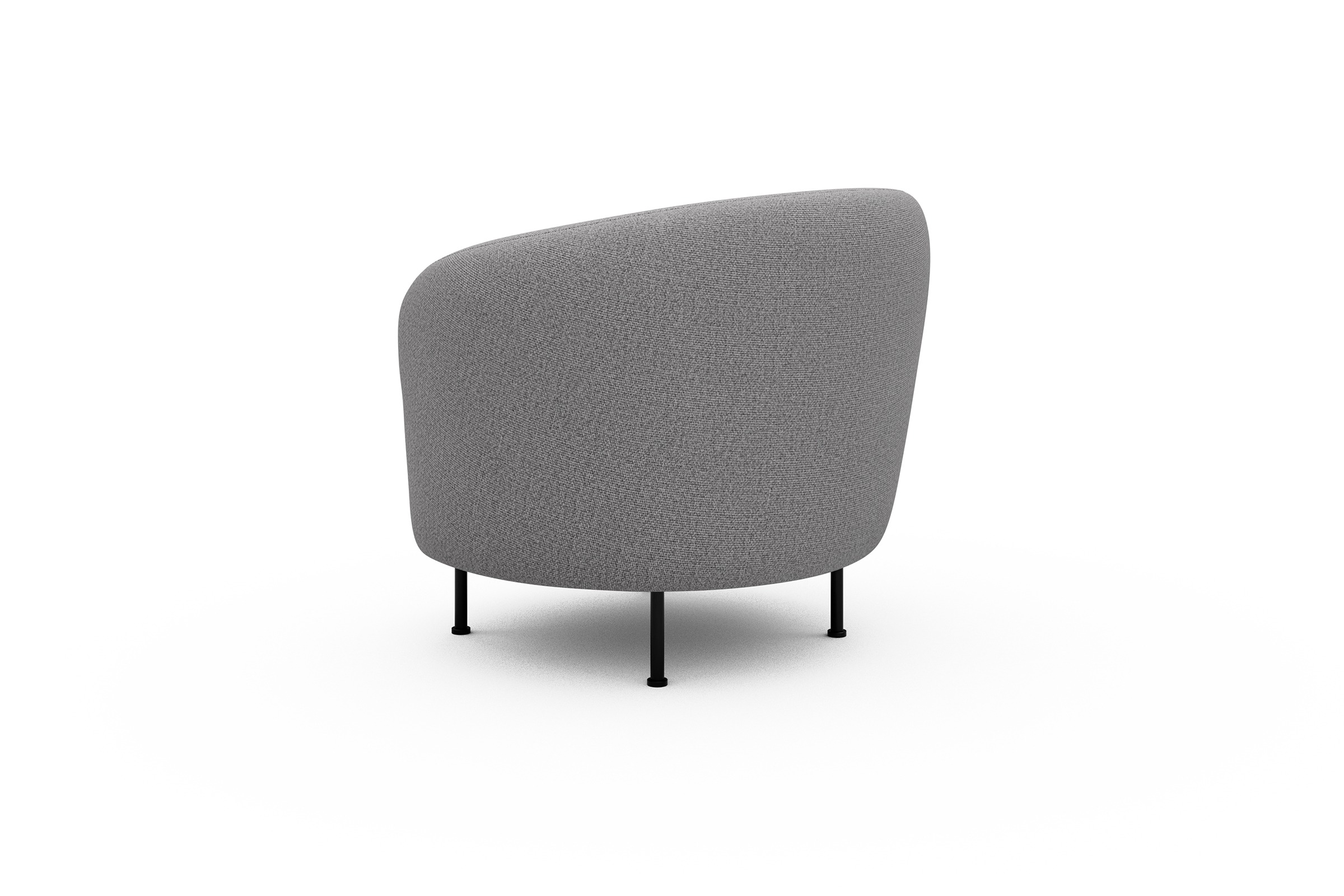 Sessel Ronda Metallbeine Schwarz Sama-Grey