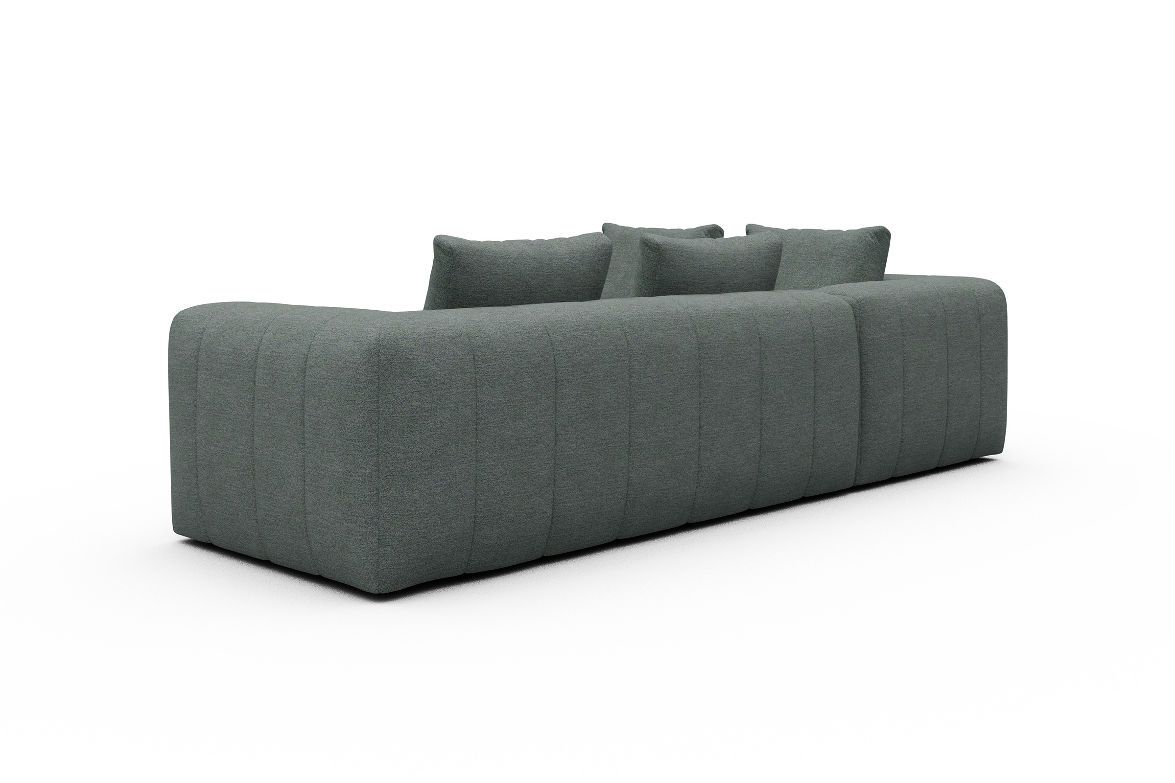 Ecksofa Hugo 2x 2,5-Sitzer Armlehne rechts Carreno-Ice-Blue
