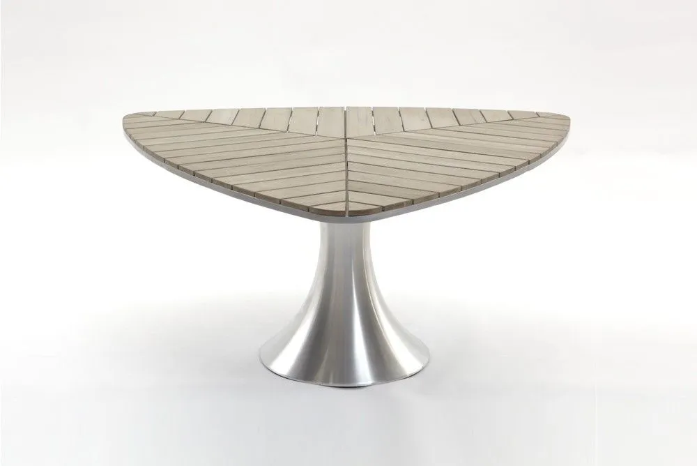 Moebelfaktor Palm Triangular Dining Table Esstisch WoodTEC Taupe