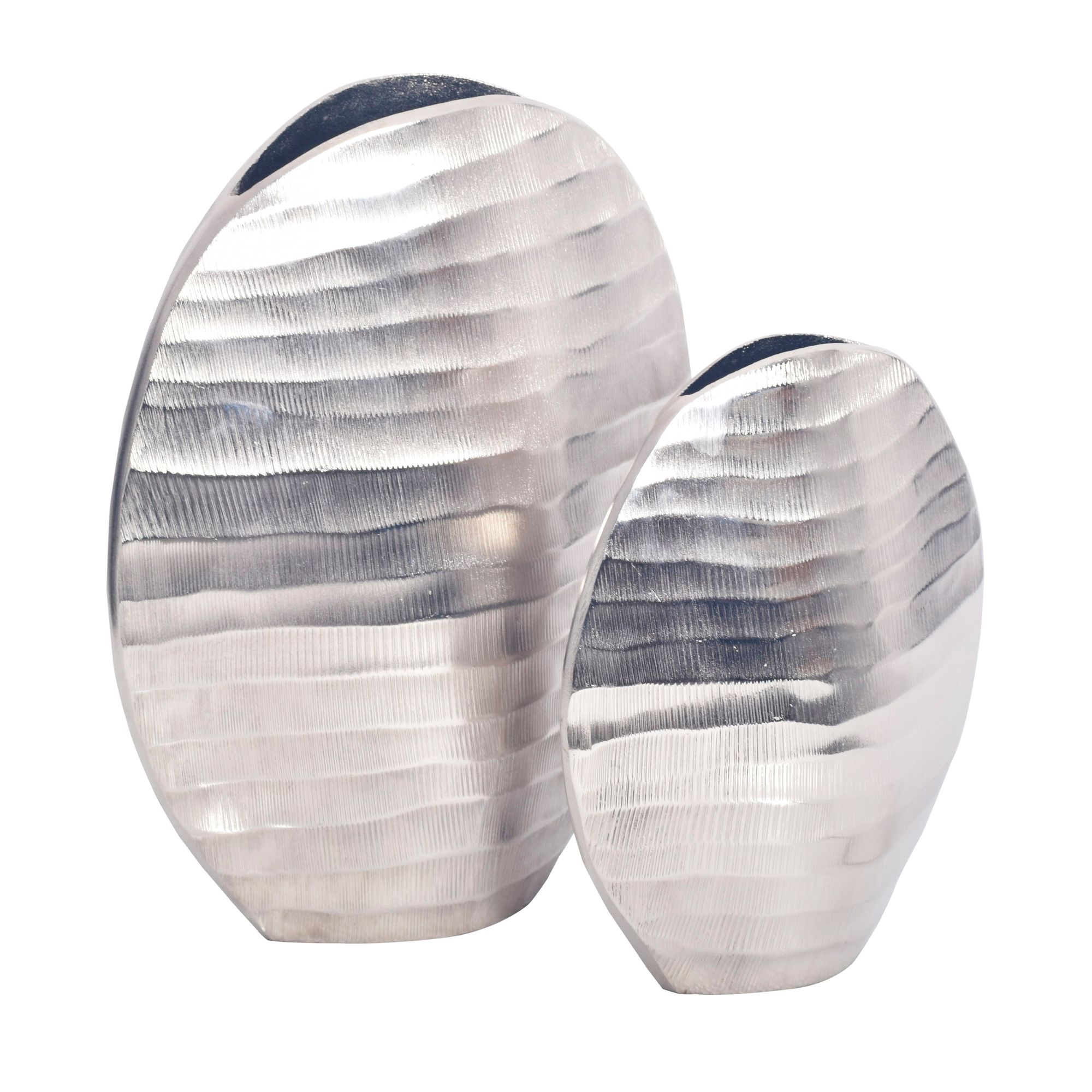 Tischvase Saltnes Aluminium Silber Ø 26 × H 31 cm