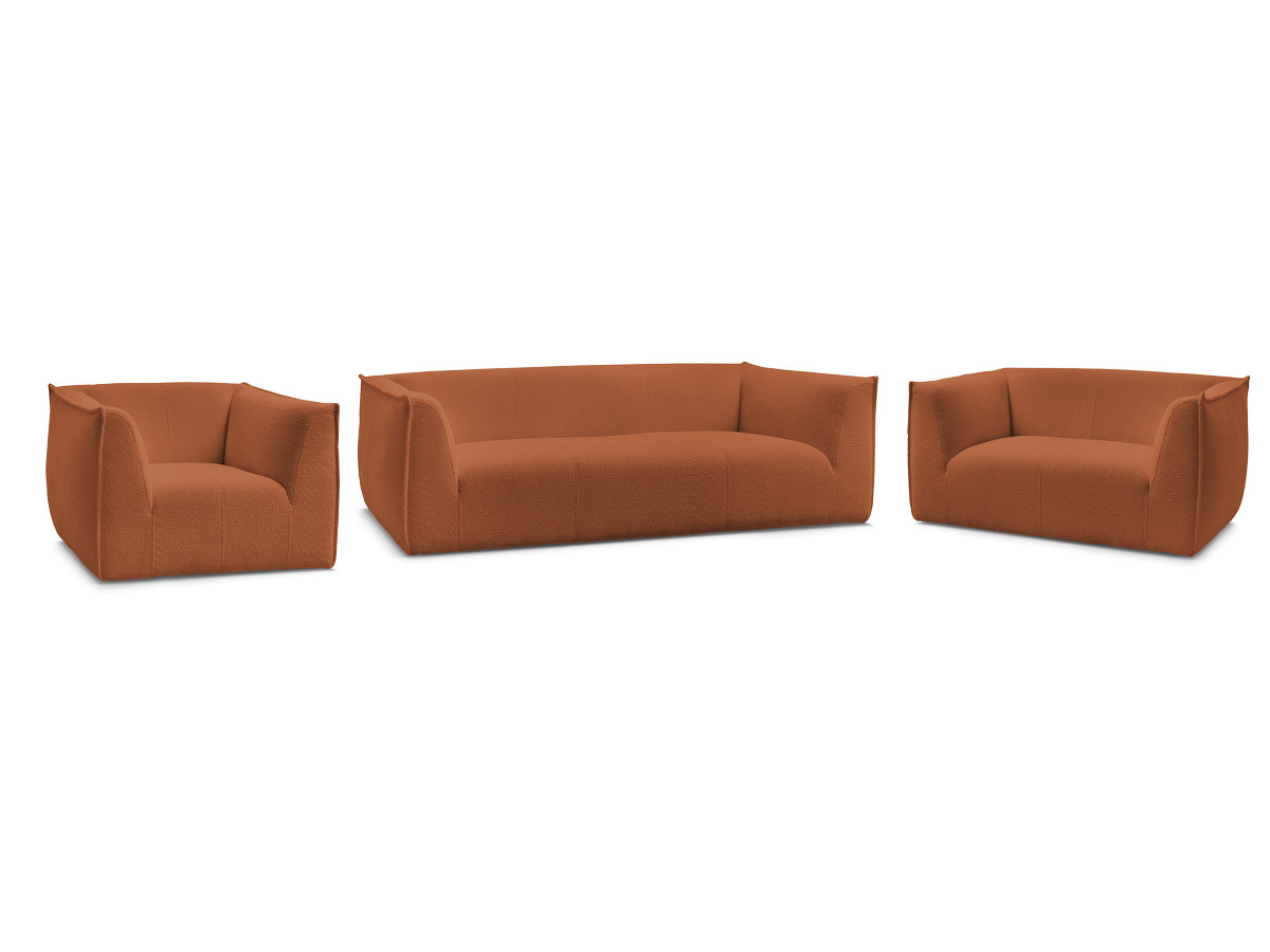 Bouclé-Stoff · Orange