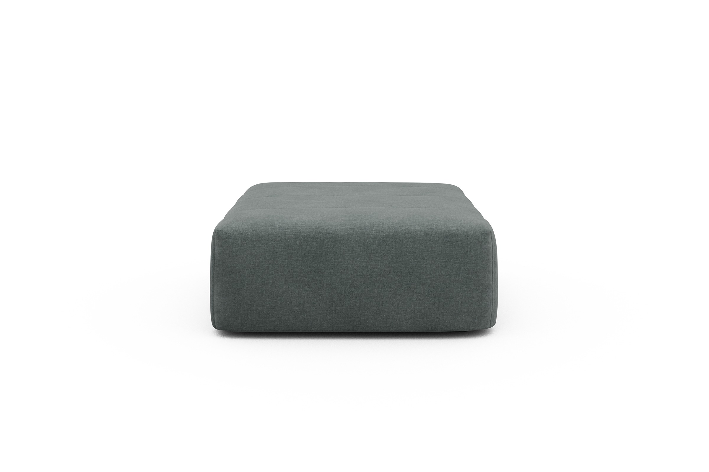 Sitzhocker Hugo Ottomane Smooth-Silver-Grey
