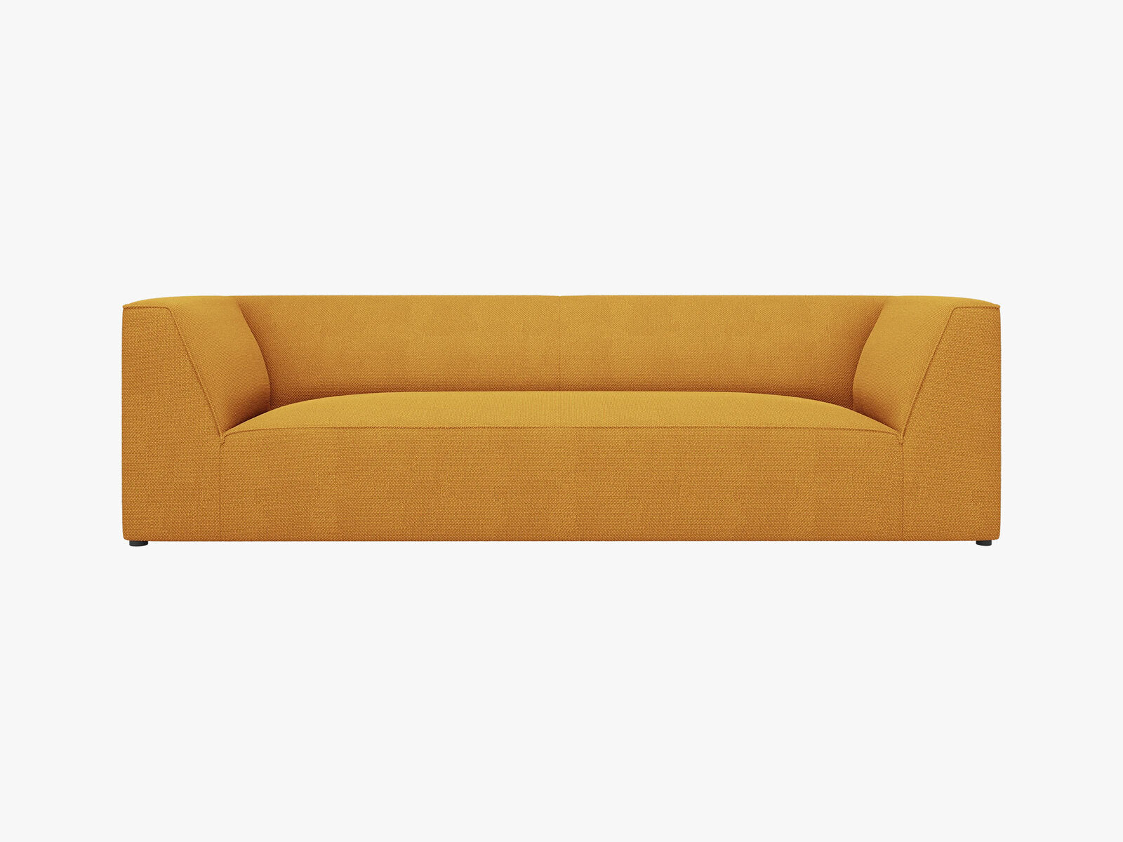 Micadoni Sofa Ruby 3-Sitzer Strukturierter Stoff Ottawa Gelb