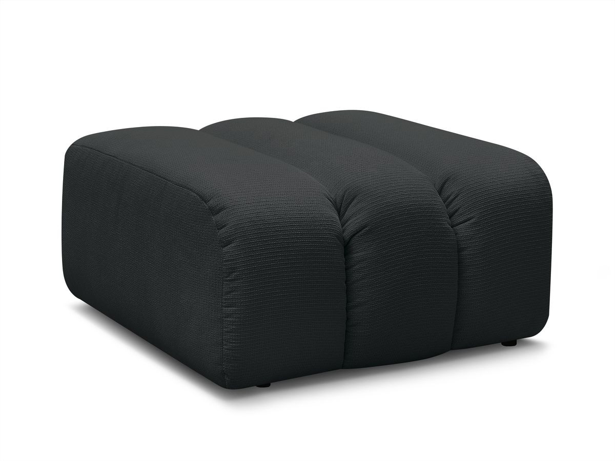 Bobochic Talia Pouf Melange-Stoff Schwarz