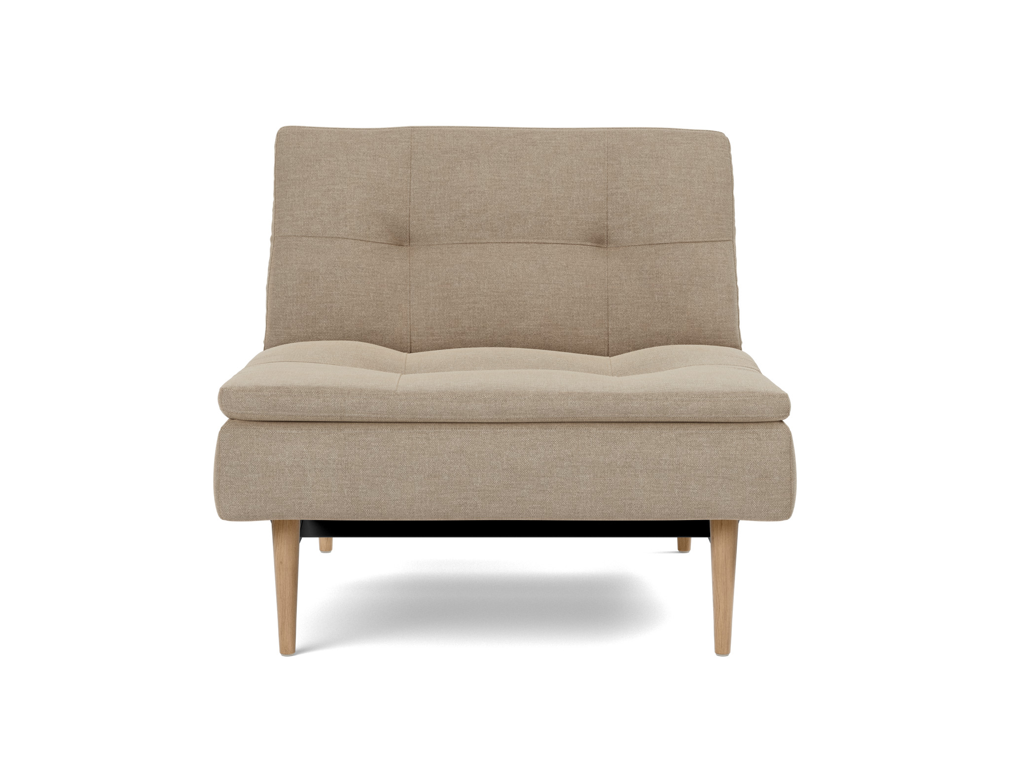 Sessel Dublexo Flachgewebe Phobos 587-Mocha Beine Styletto Eiche hell