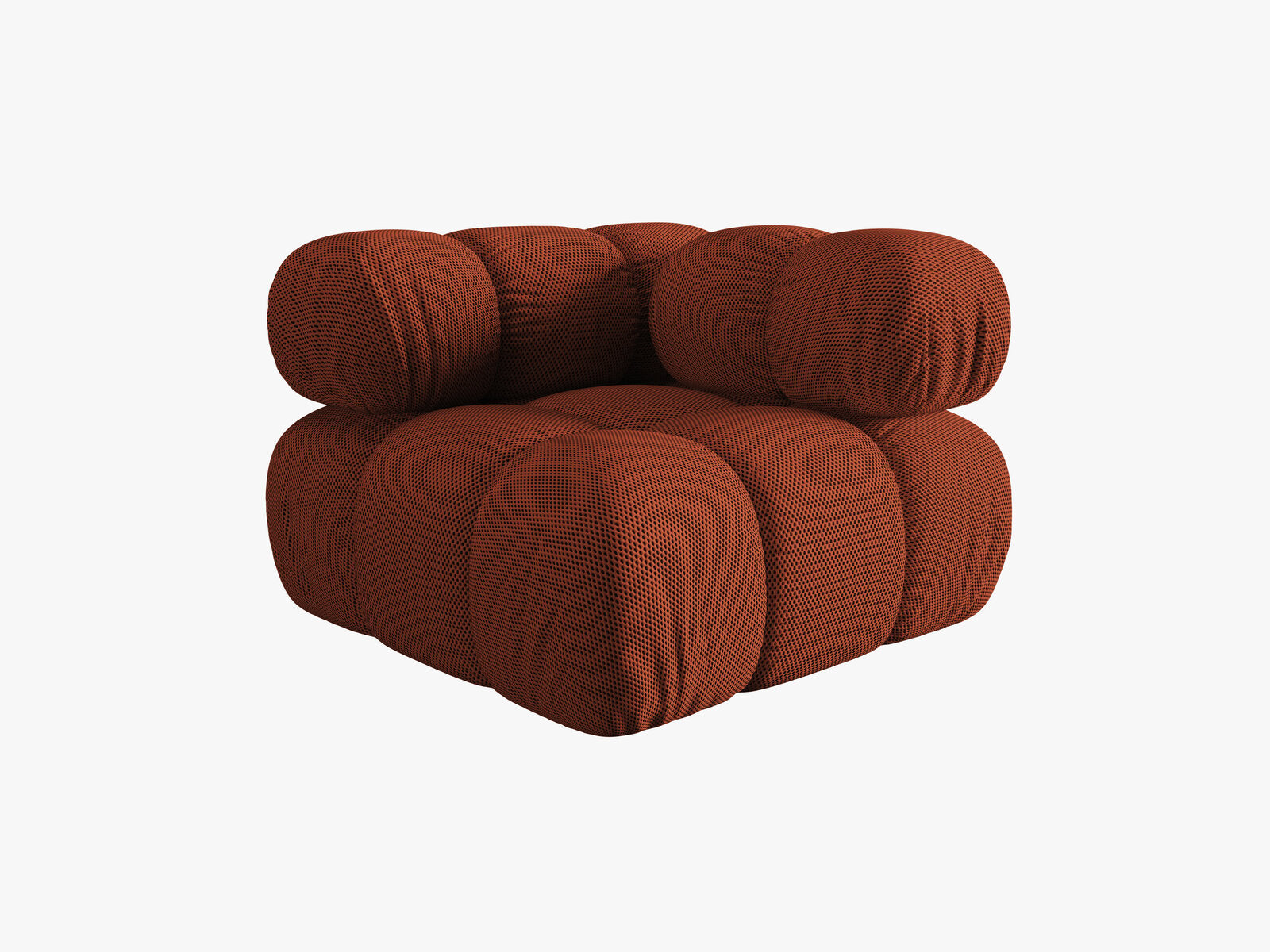 Micadoni symmetrisches Eckmodul Bellis 3D-Stoff Sonic Ziegel