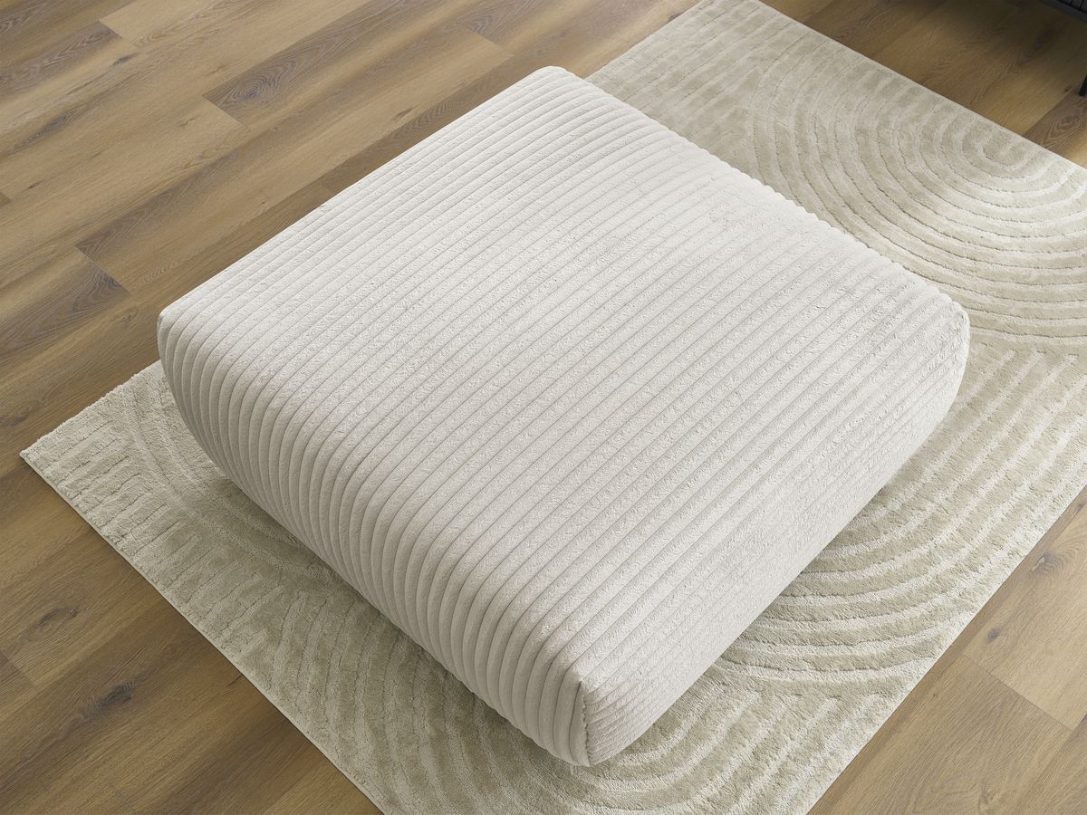 Bobochic Lucien Pouf Breitcord weich Beige