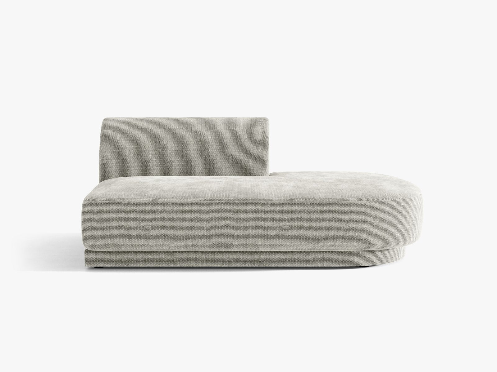 Micadoni 2-Sitzer Sitzmodul offen Miley Rechts Chenille Haga Hellgrau