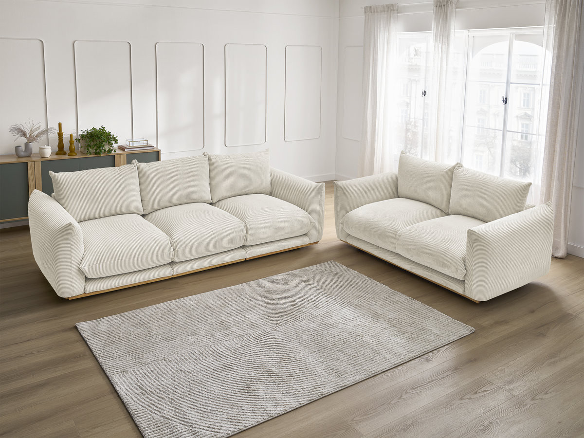 Bobochic Ernest Sofa 5-Sitzer Cordsamt Beige