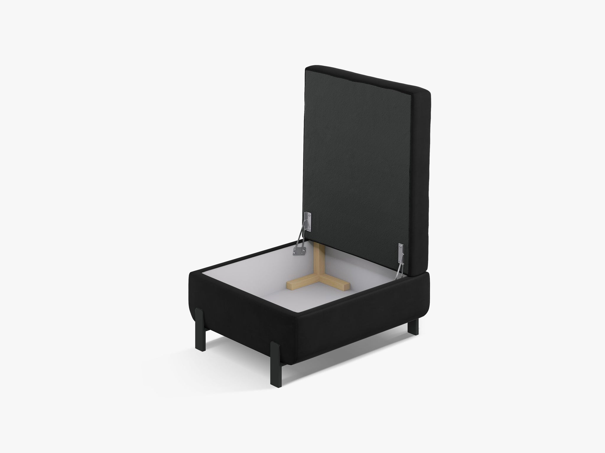 Micadoni Hocker Gloria 1-Sitzer Samt Schwarz