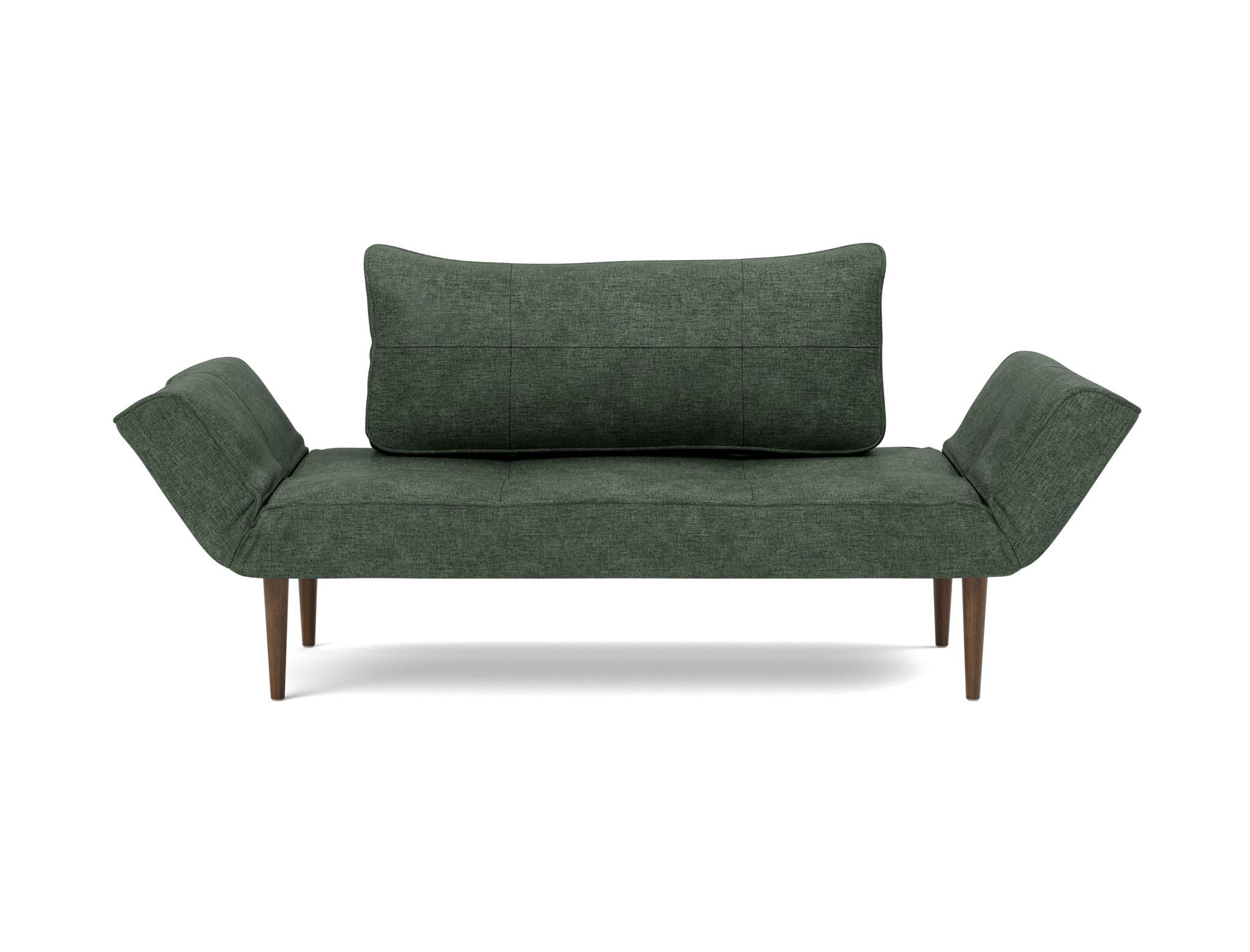Tagesbett Zeal Flachgewebe Avella 281-Pine-Green Beine Styletto Eiche dunkel
