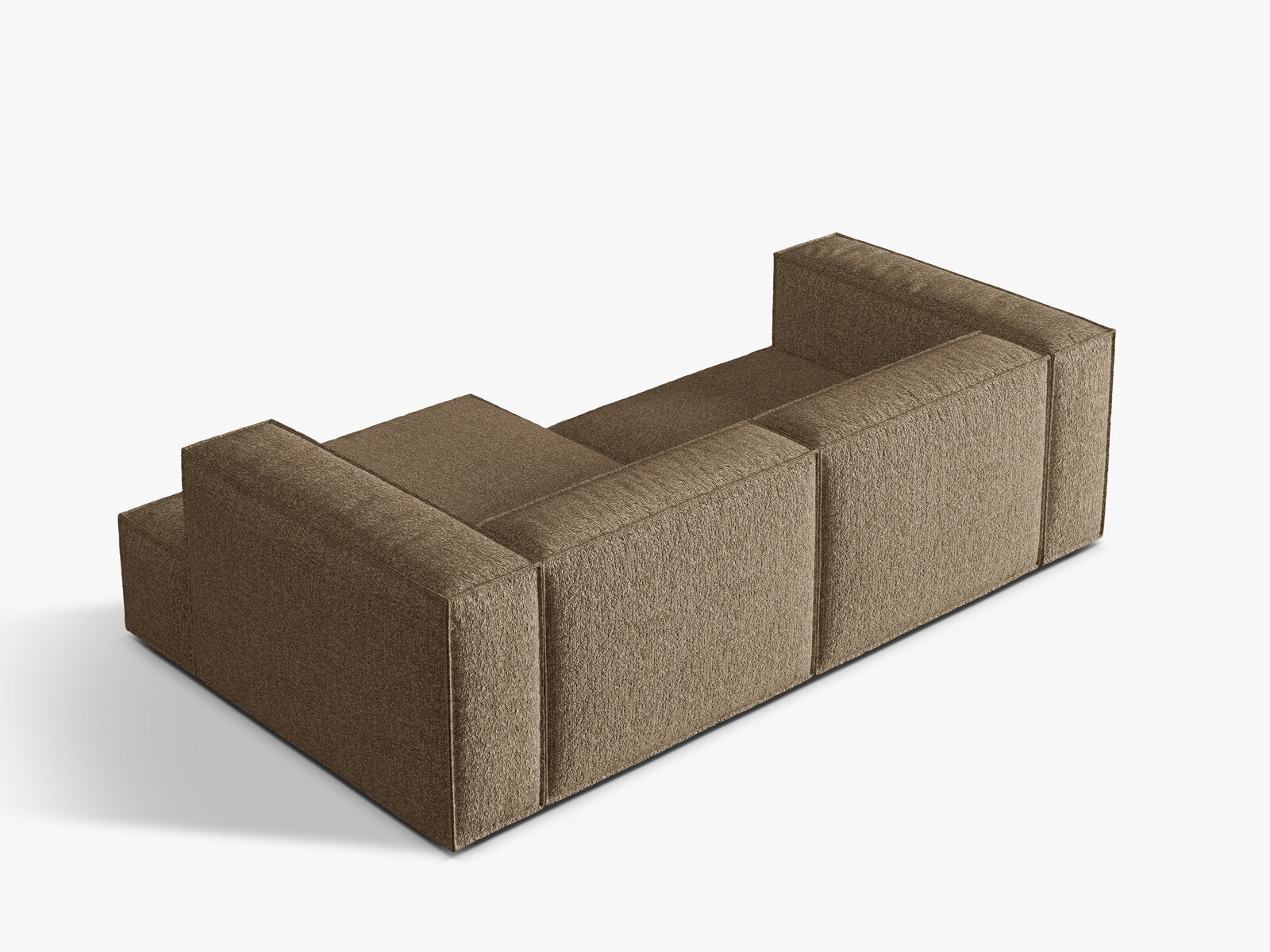 Micadoni Ecksofa Nuria 3-Sitzer Rechts Boucle Cappuccino