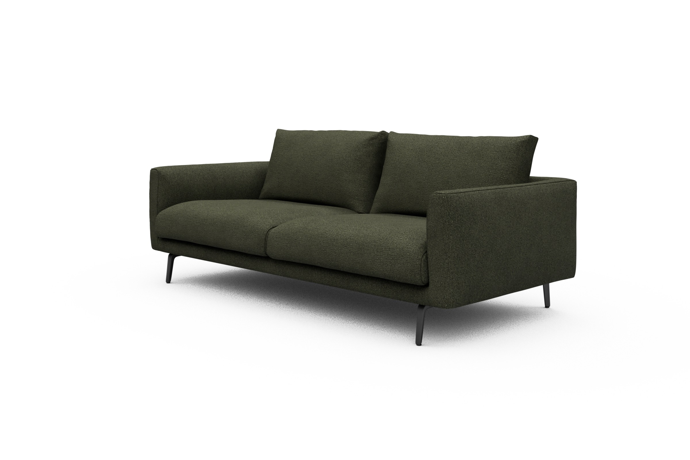 Sofa Karl 3-Sitzer Boucle-Forest-Green