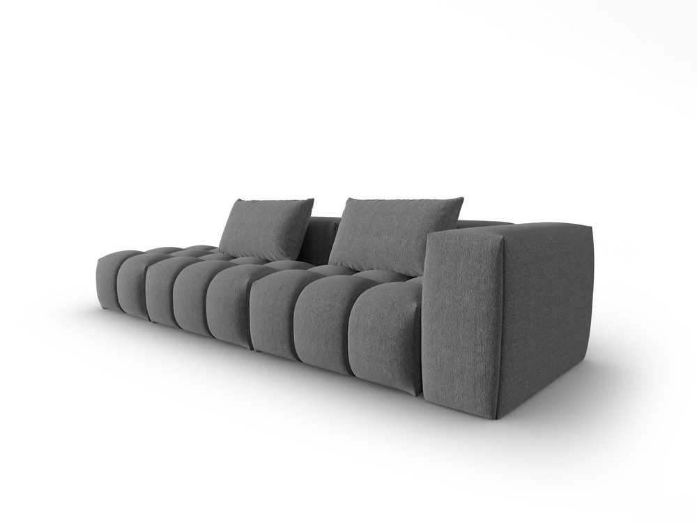 Cosmopolitan Design Sofa Verona 4-Sitzer offen Strukturierter Stoff Sorella Grau Links