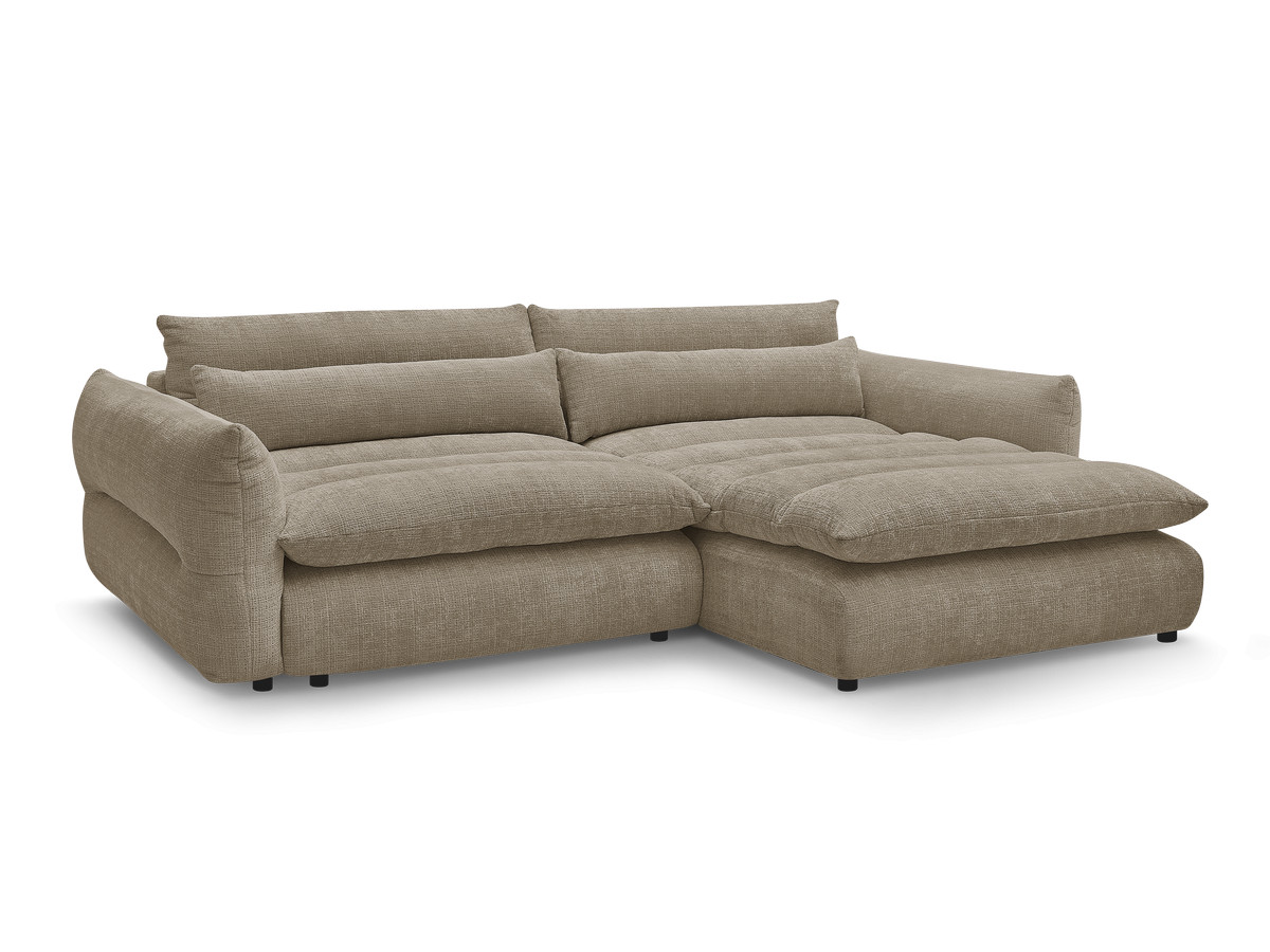 Bobochic Neil Ecksofa Strukturstoff Taupe Ecke rechts