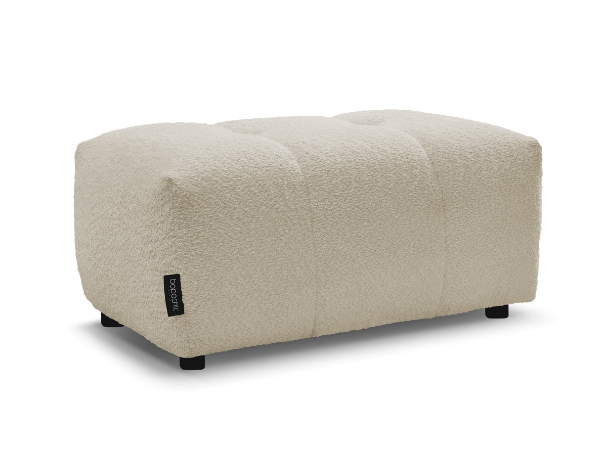 Bobochic Roxelane Pouf Bouclé-Stoff Beige