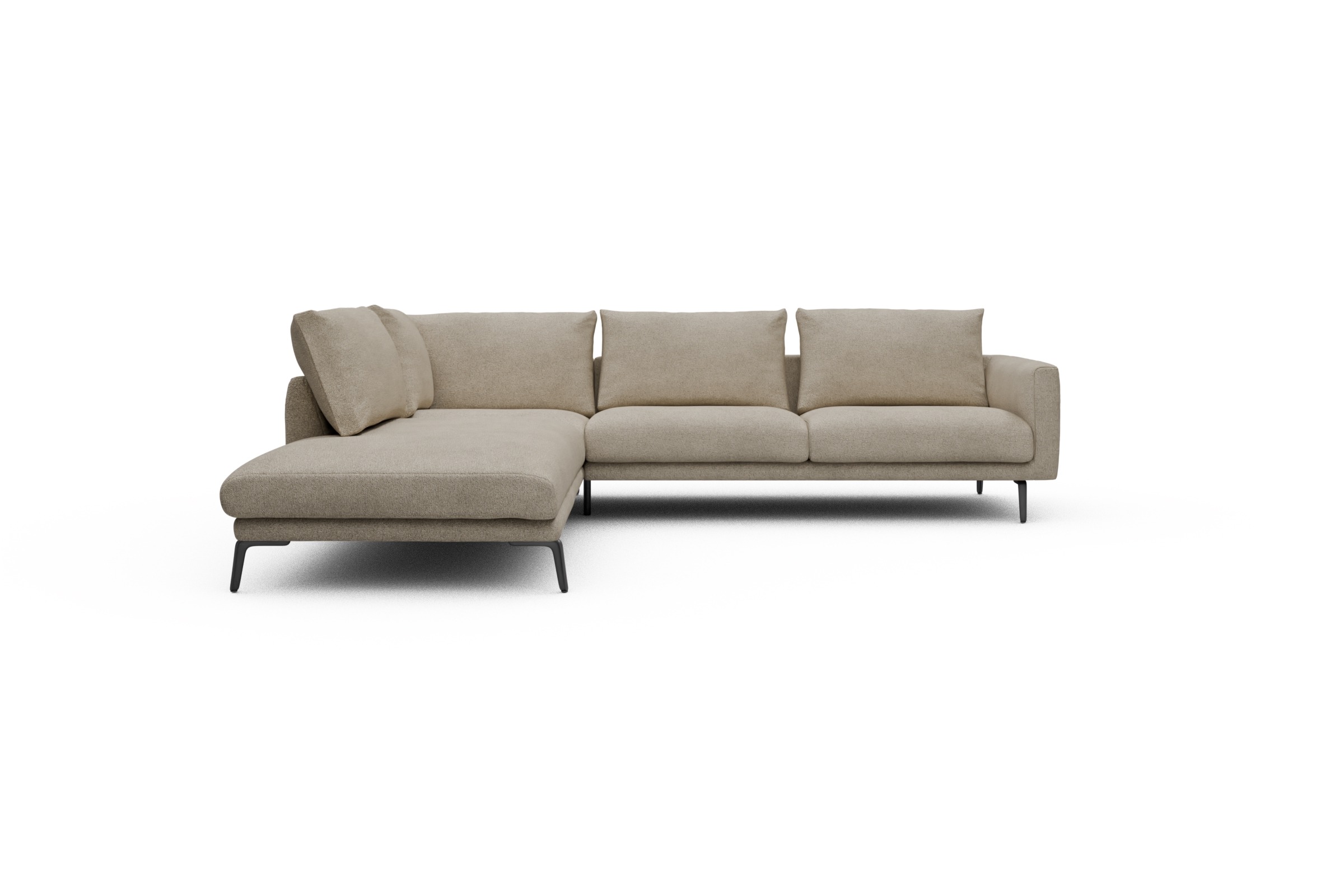 Skandi Home Ecksofa Karl Relax-Ecke links mit 2,5-Sitzer Boucle-Belge moebelfaktor