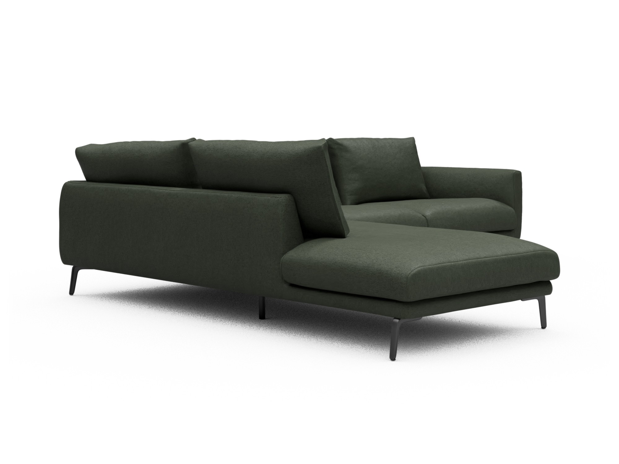 Skandi Home Ecksofa Karl Relax-Ecke links mit 2,5-Sitzer Denari-Forest-Green moebelfaktor