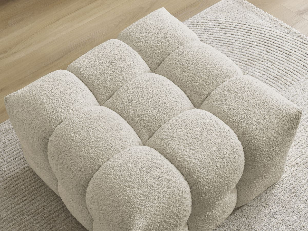 Bobochic Cloud Pouf Bouclé-Stoff Beige