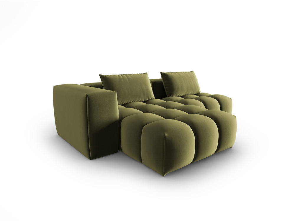 Cosmopolitan Design Ecksofa Verona 3-Sitzer offen Samt Casino Hellgrün Links