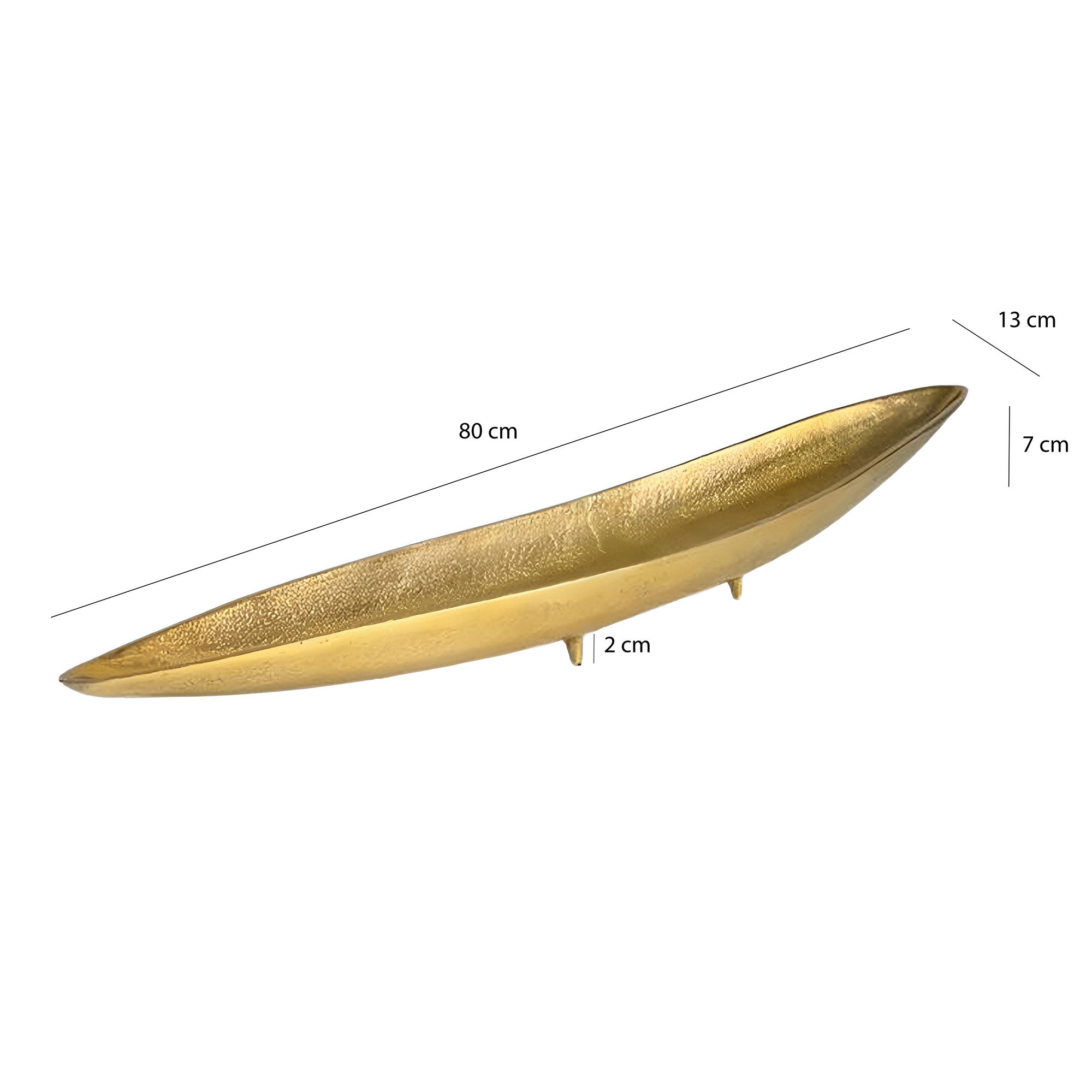 Dekoschale Skjolden Aluminium Gold 80 × 13 × 7 cm