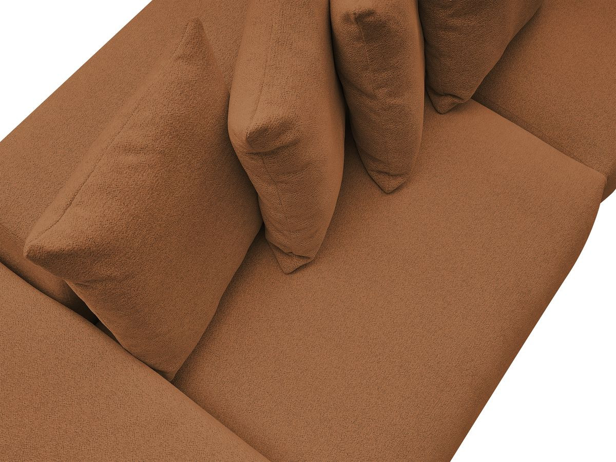 Bobochic Voltaire Sofa 4-Sitzer 320 × 124 cm Melange-Stoff Orange