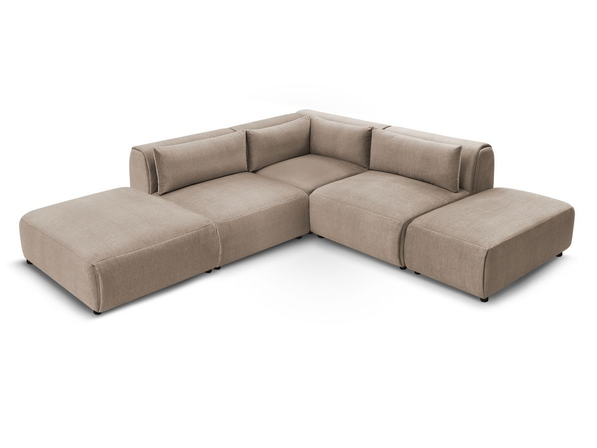 Bobochic Jeanne Ecksofa 271 × 300 cm Samt Taupe