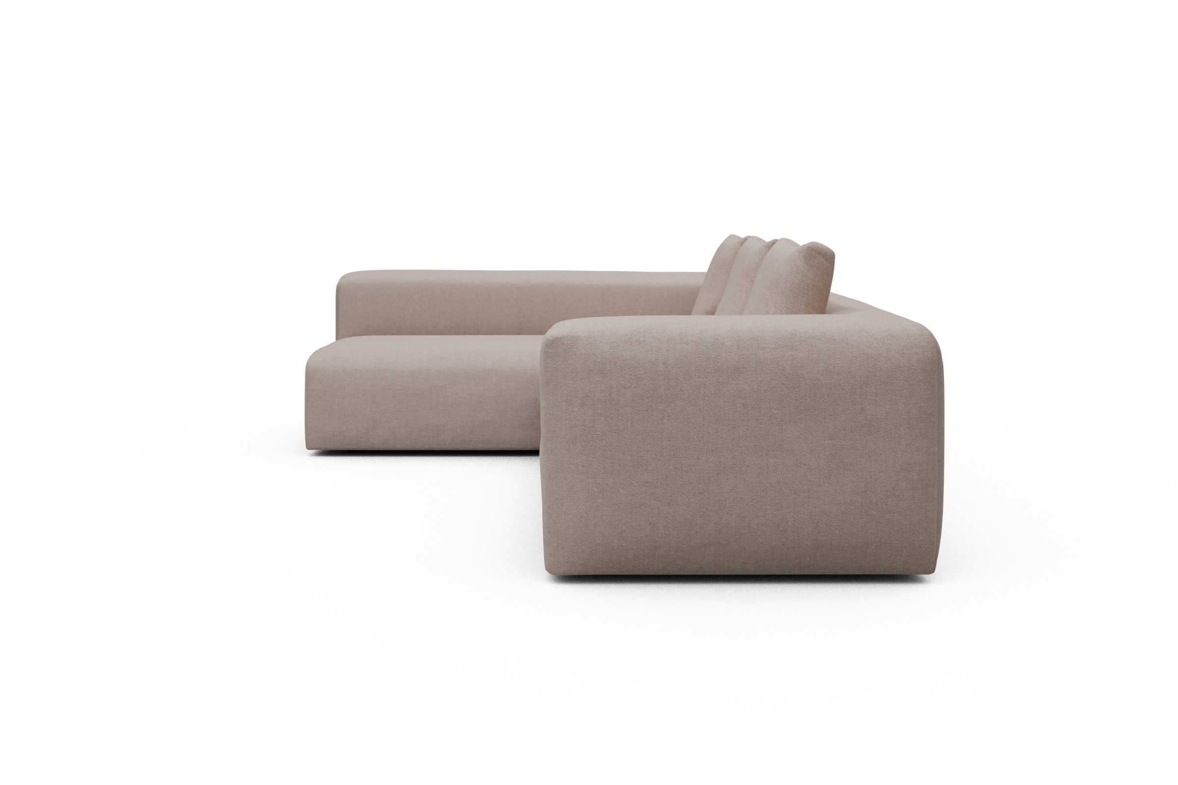 Ecksofa Fred 2x 2,5-Sitzer links offen Weda-Sand