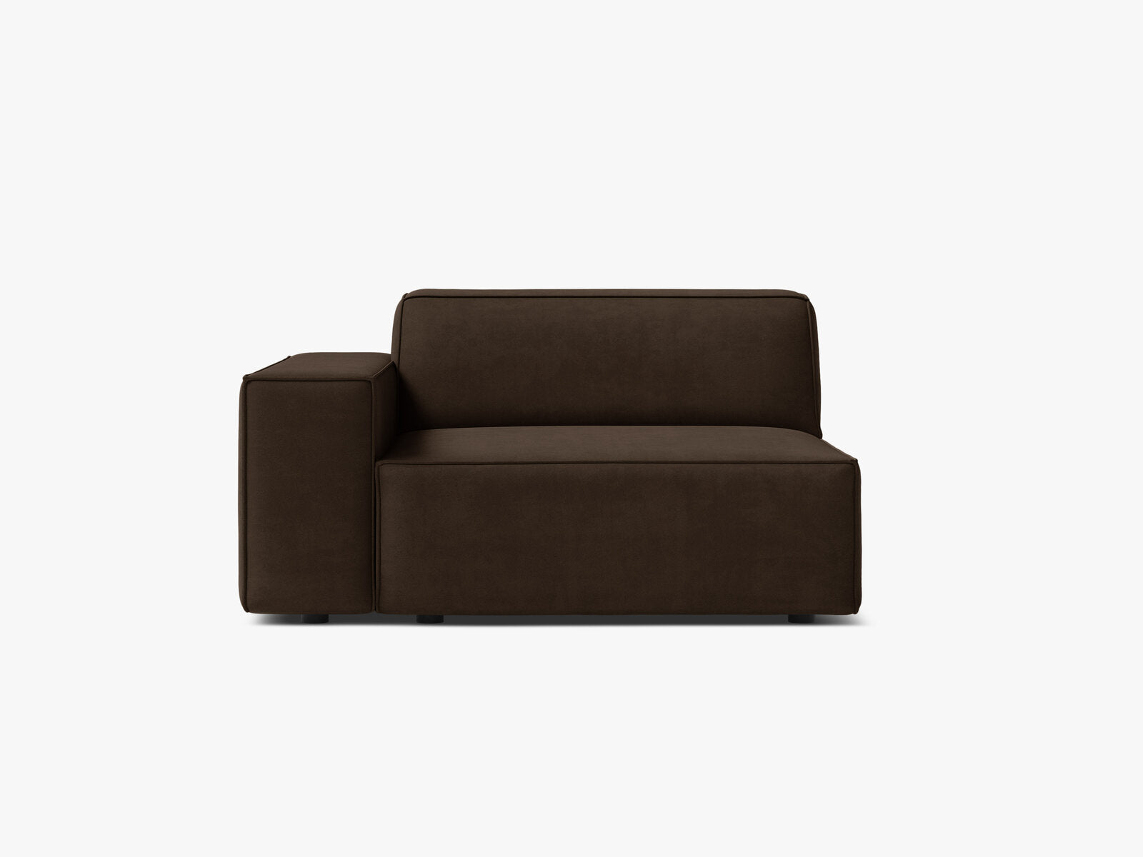 Micadoni Jodie Sofamodul Links Samt Bluvel Dunkelbraun