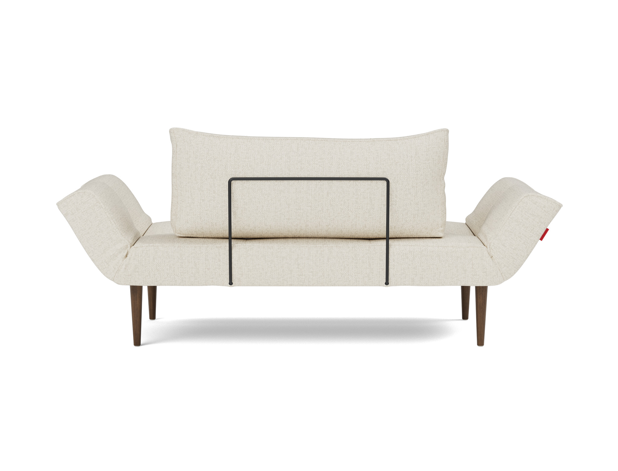 Tagesbett Zeal Boucle Skandi 531-Off-White Beine Styletto Eiche dunkel