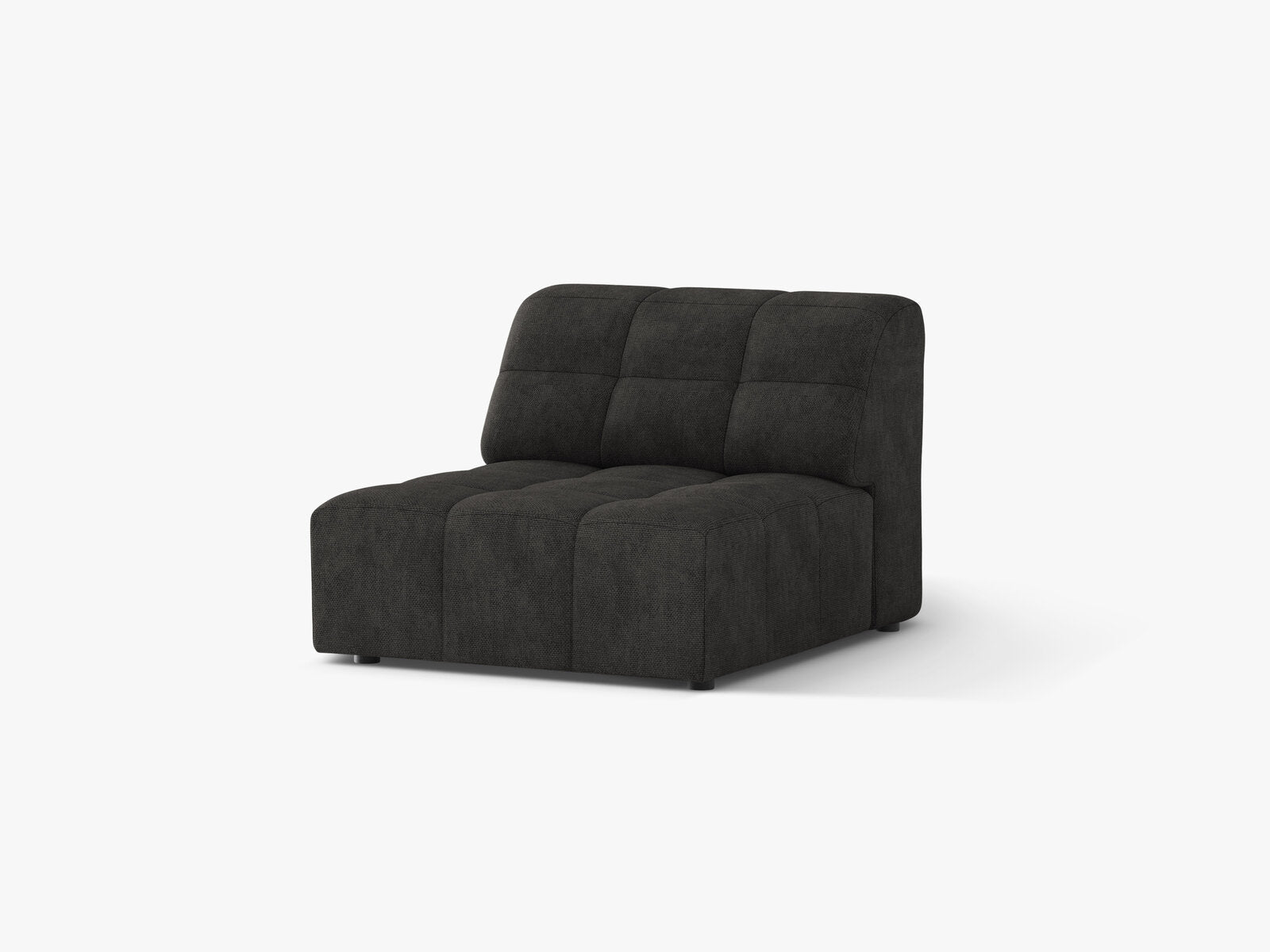 Micadoni Jennifer Sofamodul armlos Chenille Eden Dunkelgrau