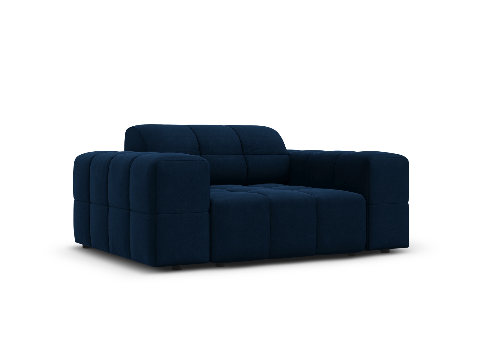 Cosmopolitan Design Sessel Chicago Samt Bluvel Königsblau