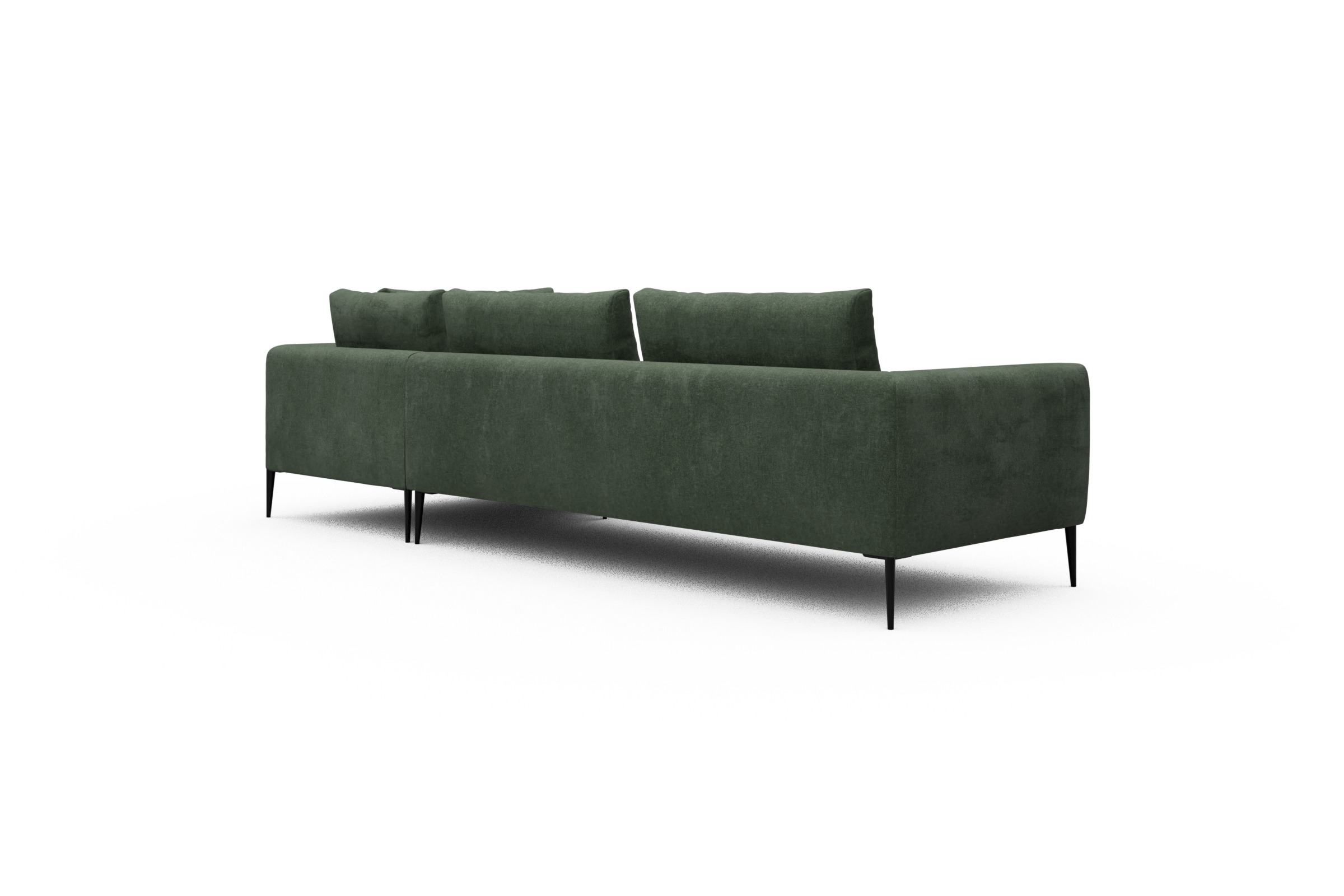 Ecksofa Paul Relax-Ecke links mit 3-Sitzer Casone-Forest-Green