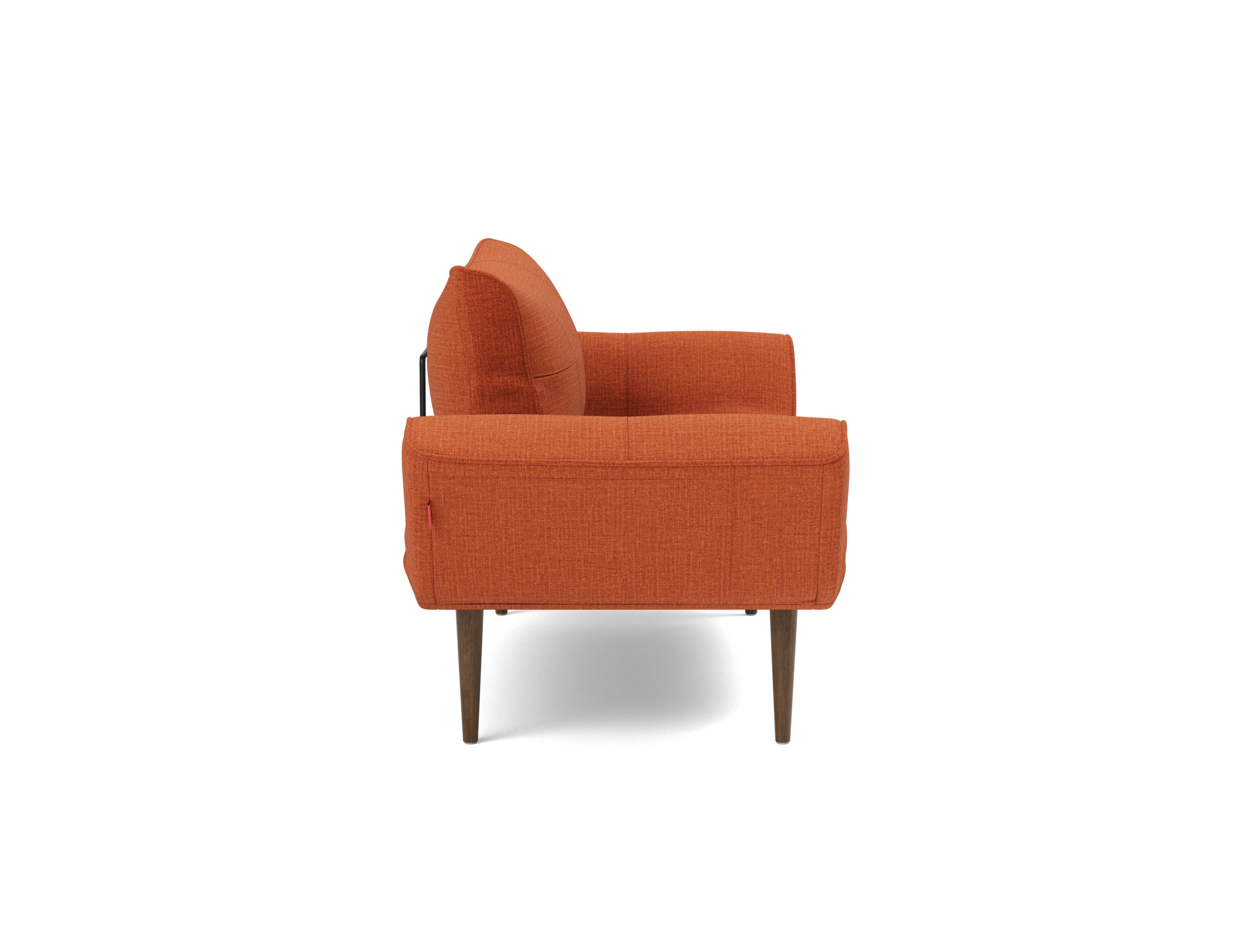 Tagesbett Zeal Chenille Esina 412-Rust-Orange Beine Styletto Eiche dunkel