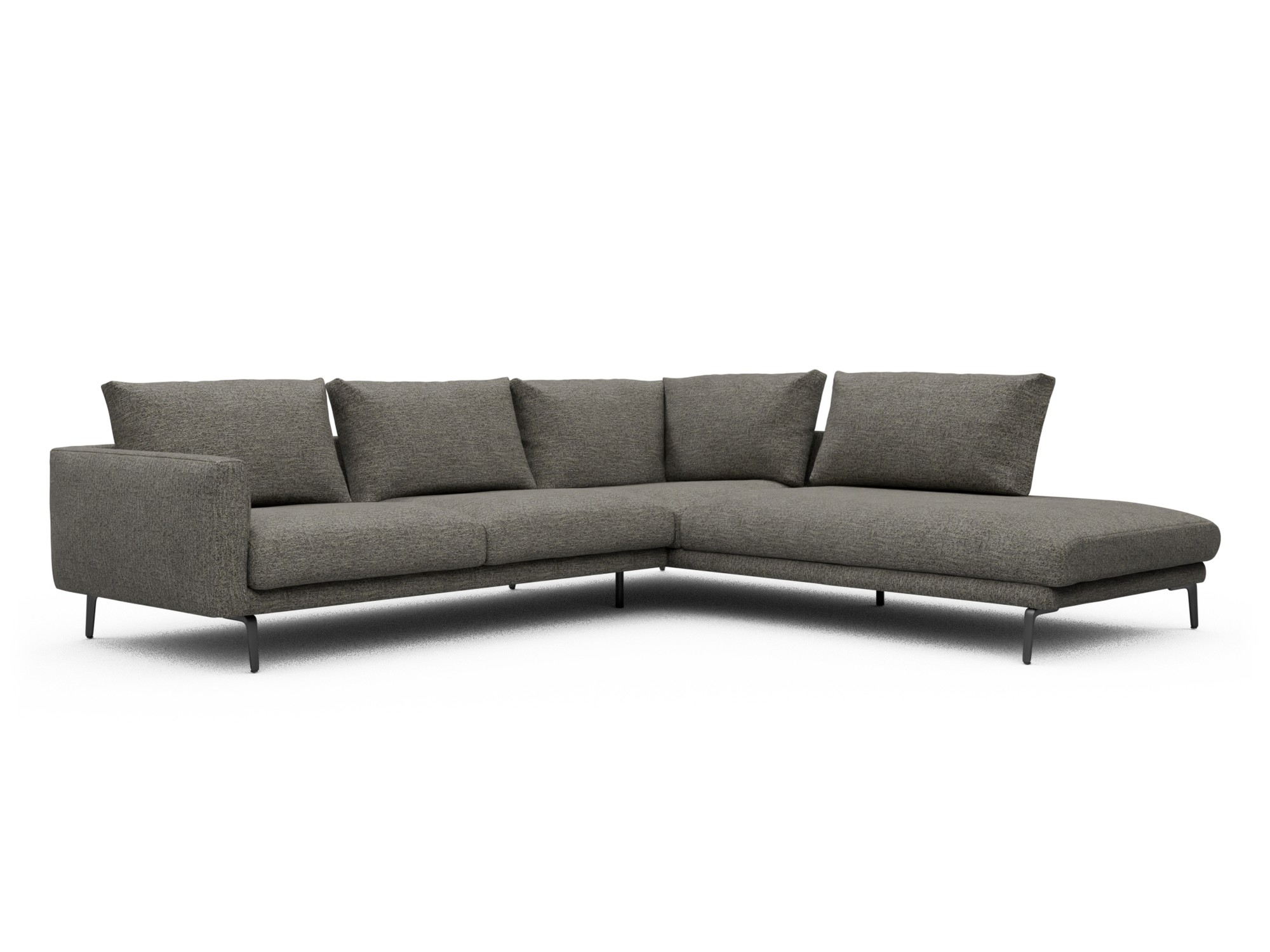 Skandi Home Ecksofa Karl Relax-Ecke rechts mit 2,5-Sitzer Carreno-Sepie-Brown moebelfaktor