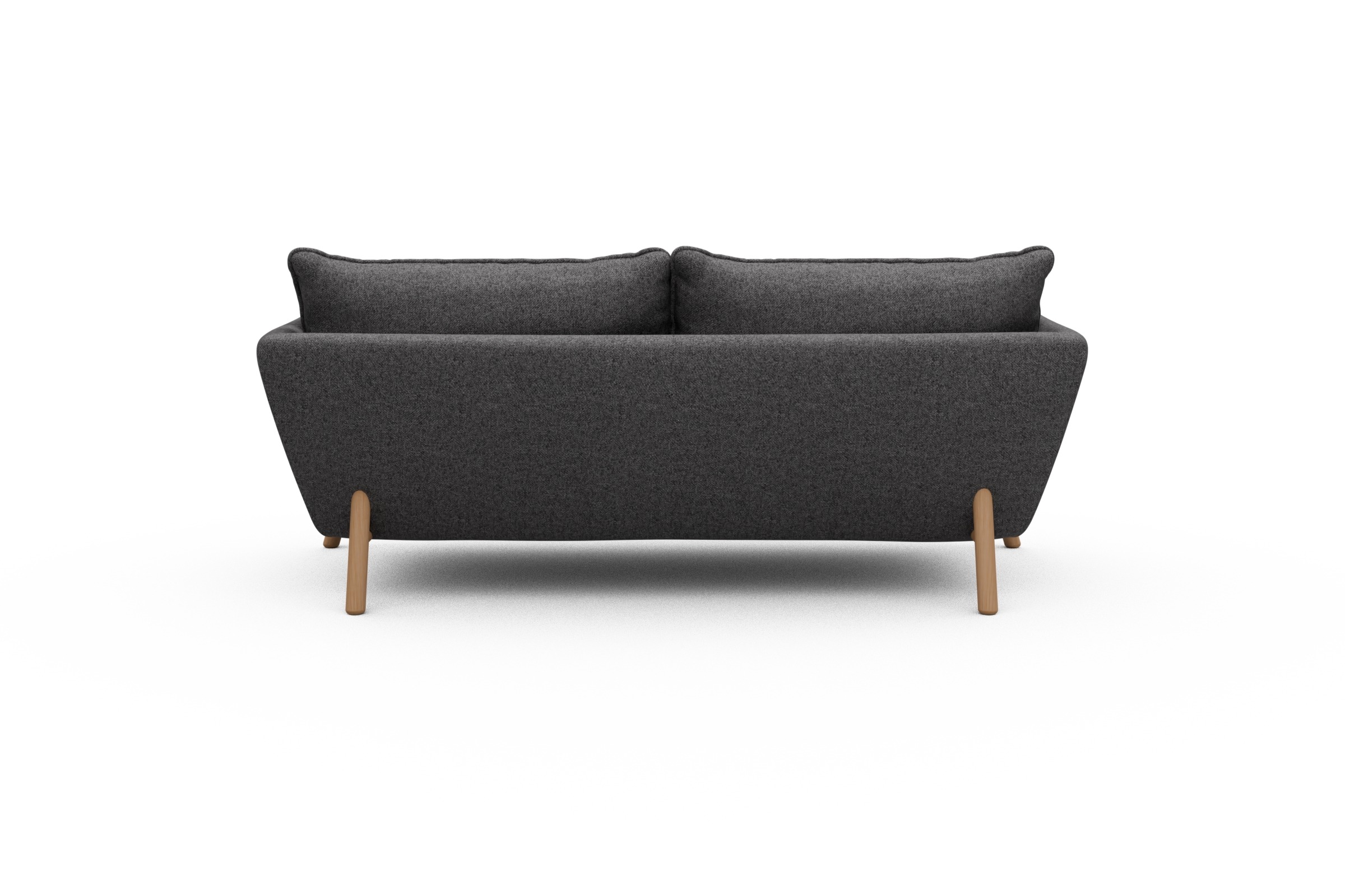 Sofa Emil PREMIUM 2-Sitzer Beinfarbe Eiche Natur Sama-Antracite