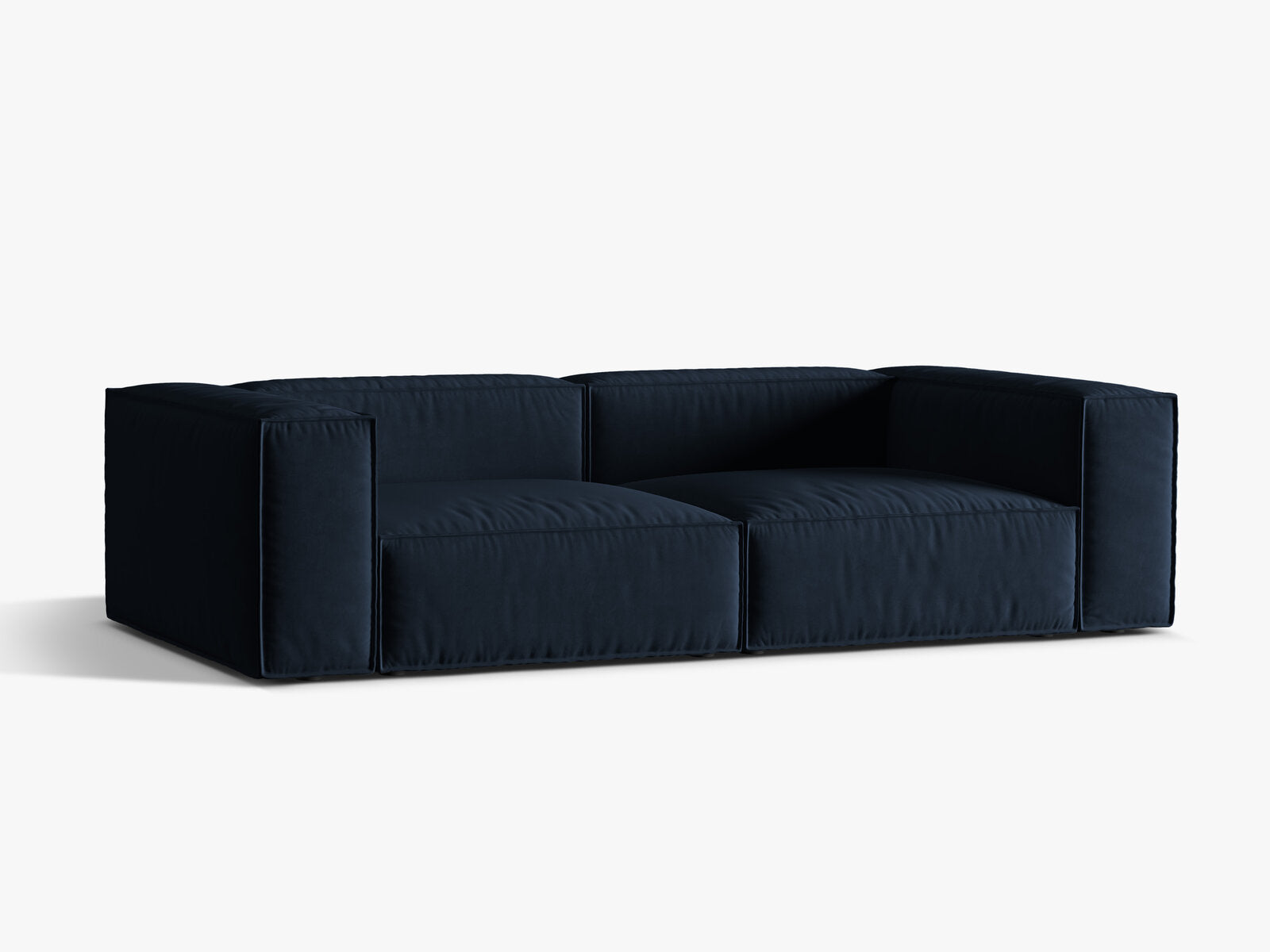Micadoni Sofa Nuria 4-Sitzer Samt Dunkelblau