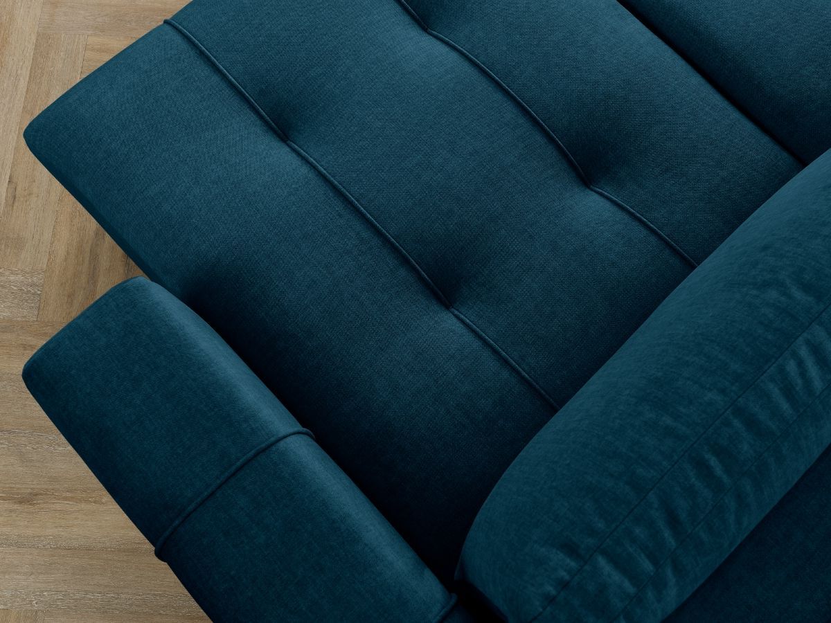 Bobochic Arsene Wohnlandschaft Samt Blau Ecke rechts