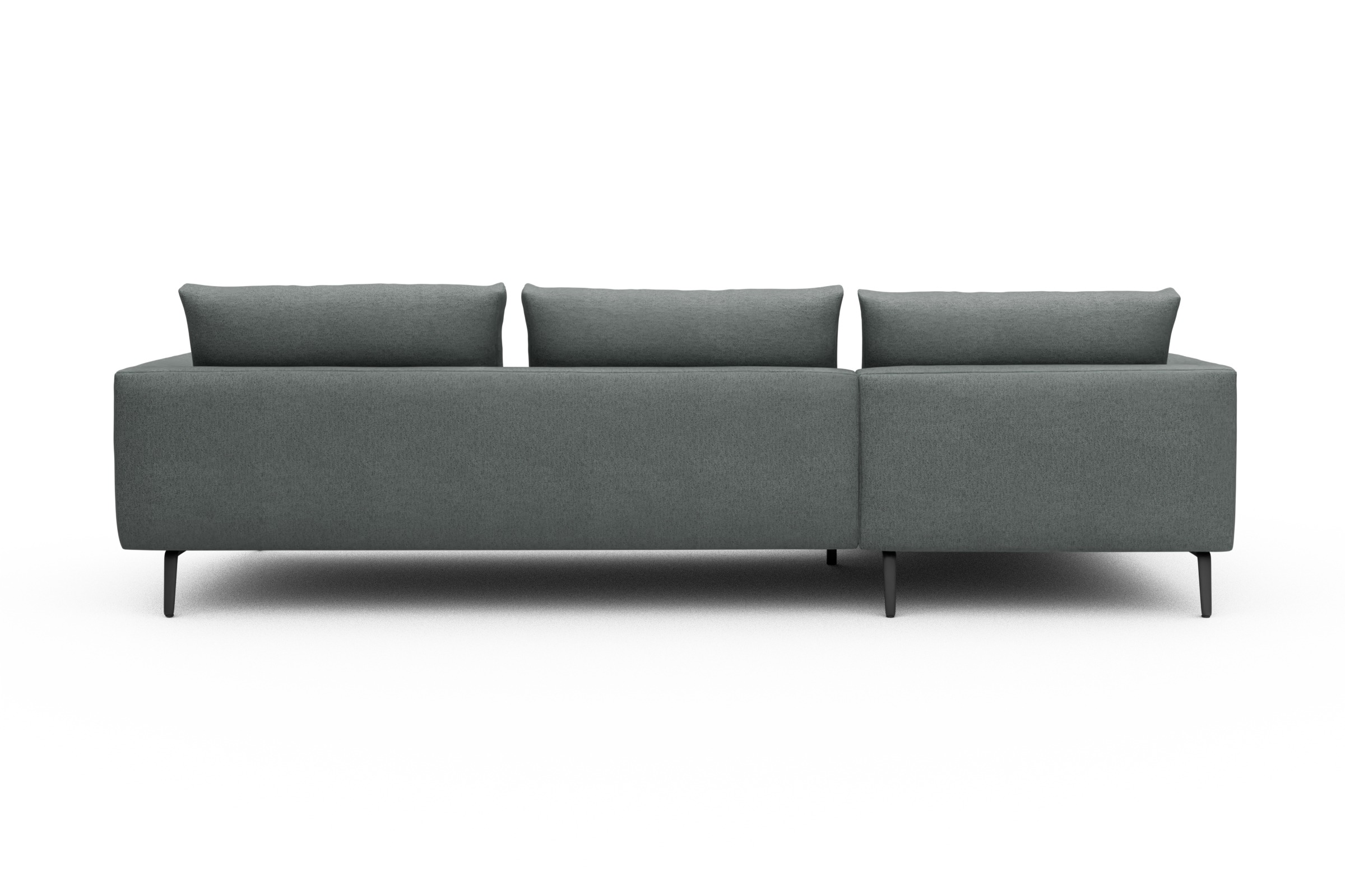 Ecksofa Karl Chaiselongue links mit 2,5-Sitzer Denari-Soft-Grey