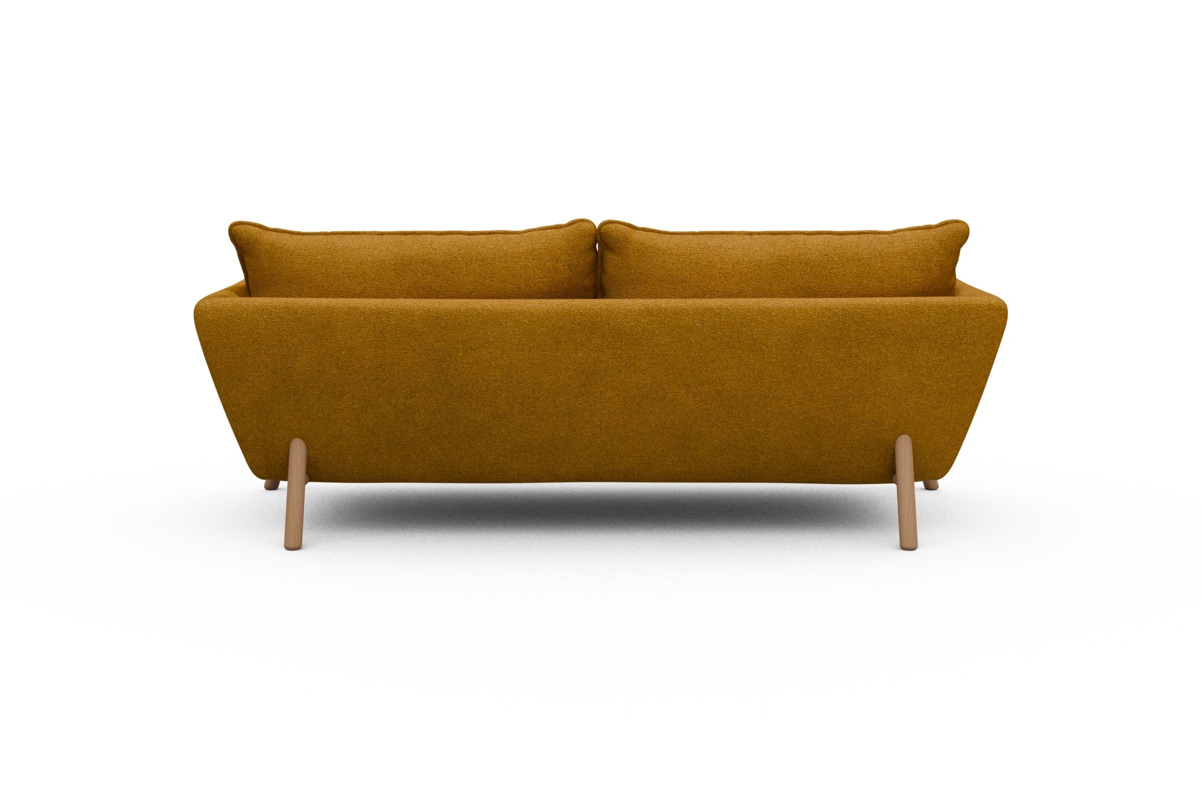 Sofa Emil PREMIUM 3-Sitzer Beinfarbe Eiche Natur Boucle-Ochre