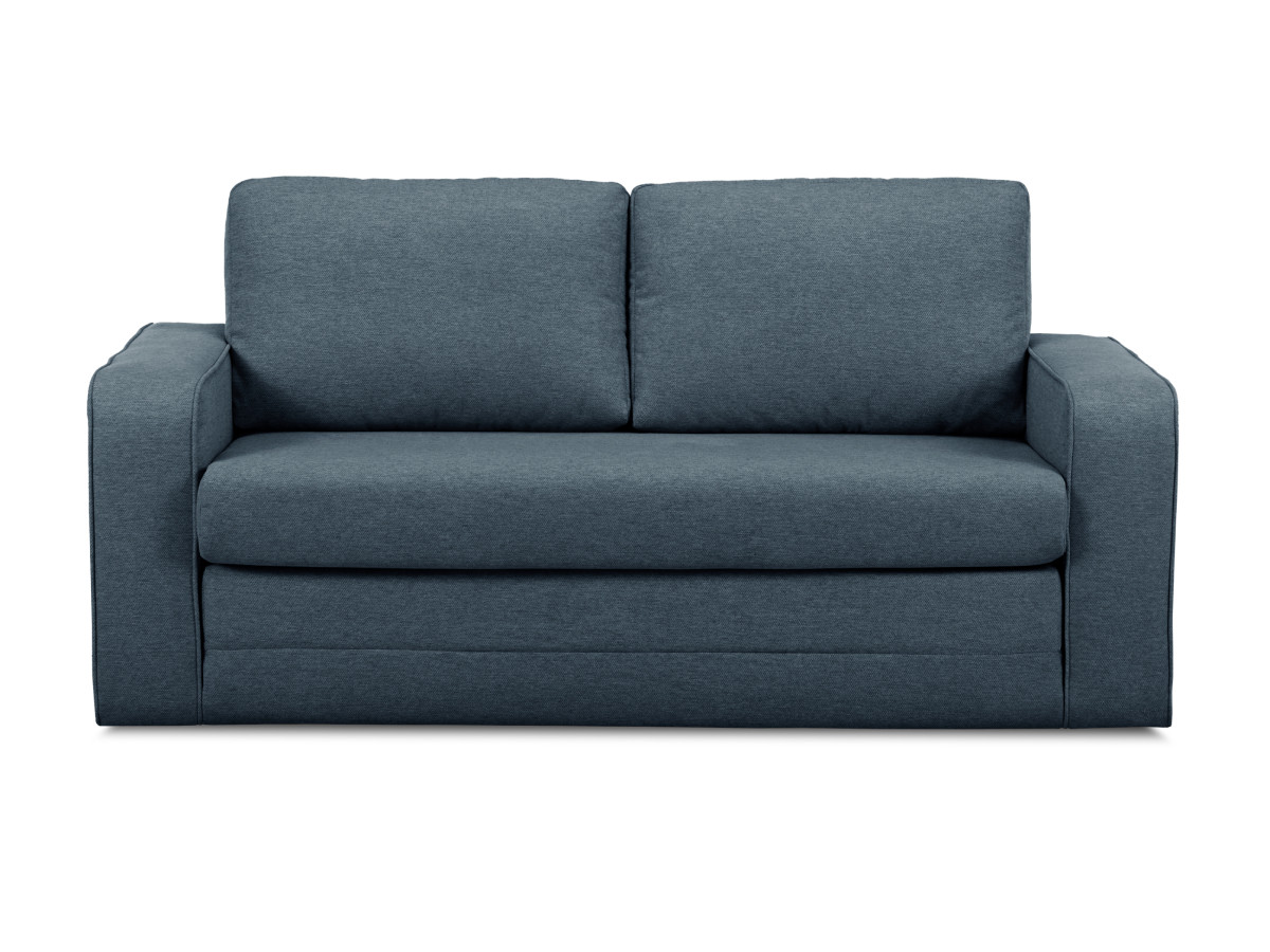 Bobochic Come Schlafsofa 2-Sitzer Melange-Stoff Dunkelblau