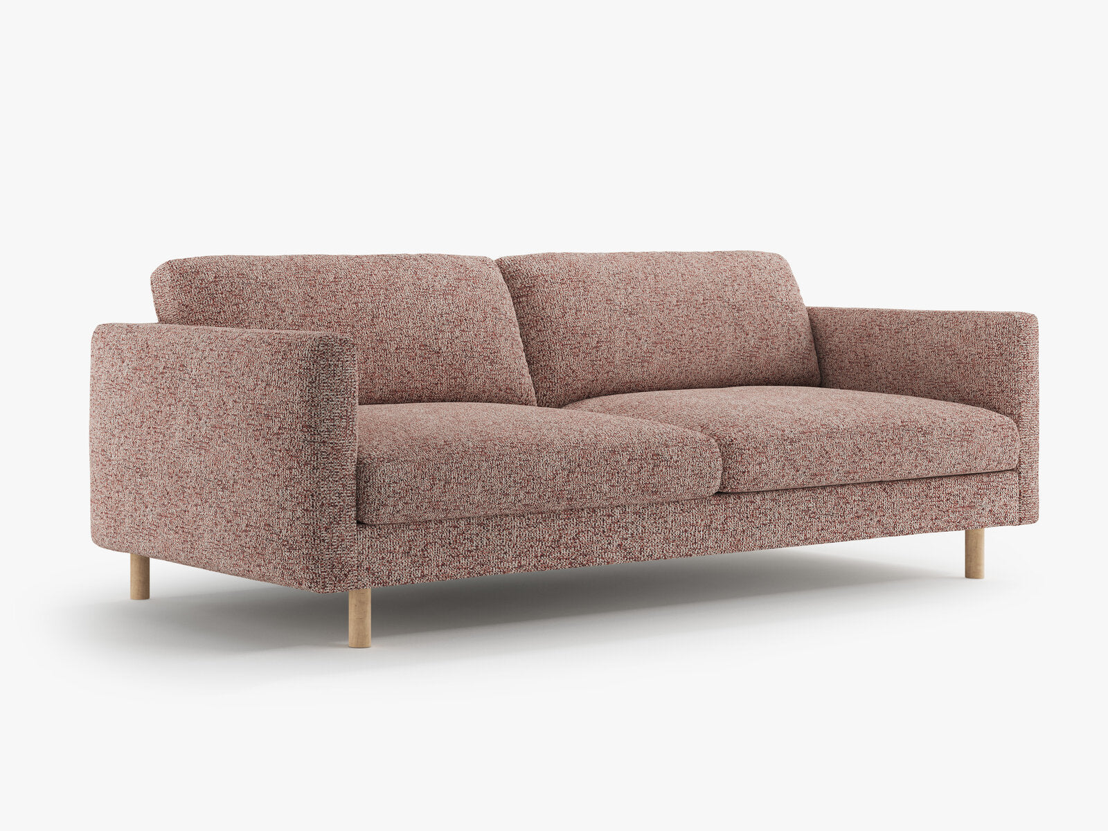Micadoni Sofa Eden 4-Sitzer Strukturierter Stoff Rosa Melange