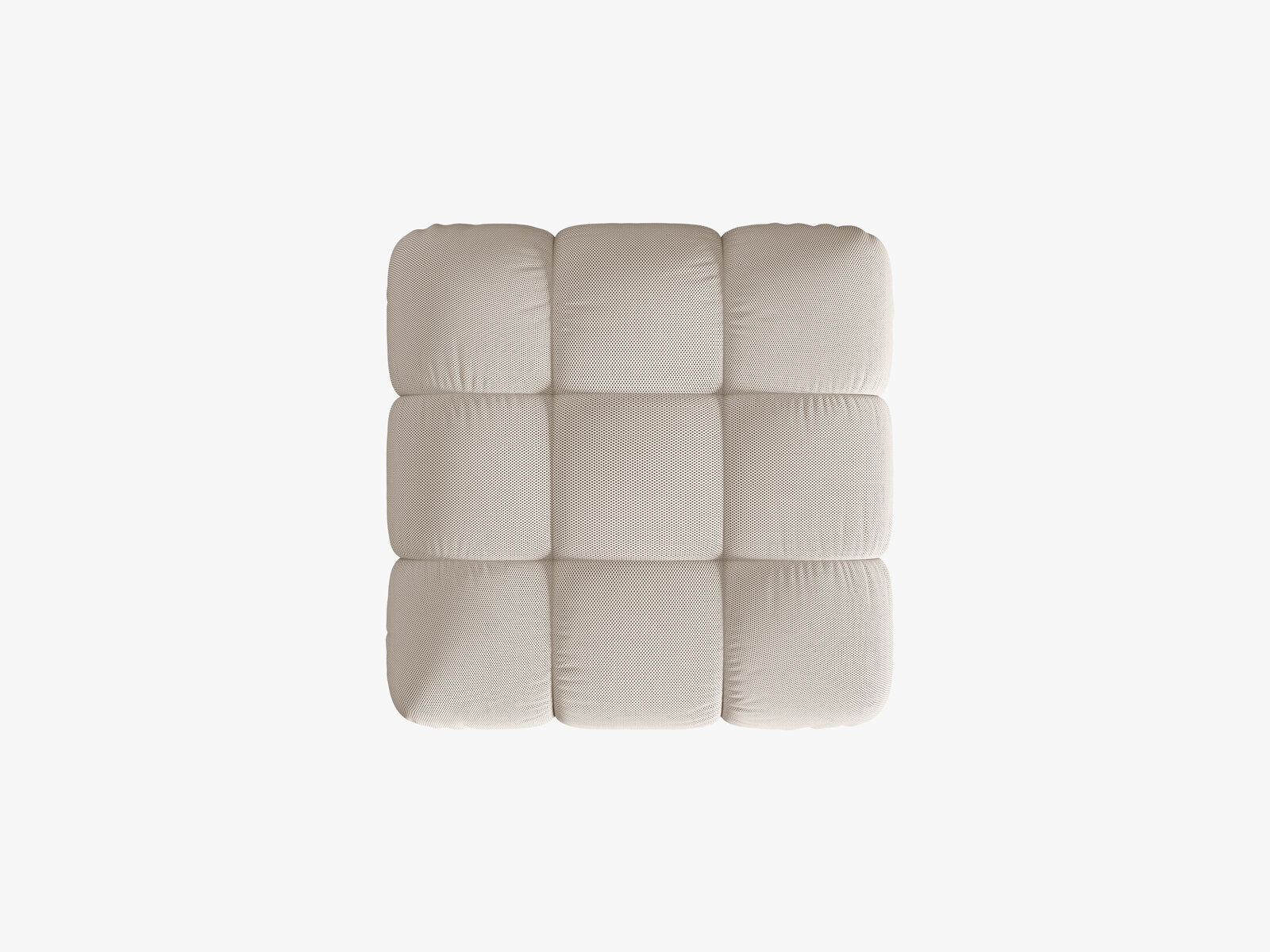 Micadoni Hocker Bellis 3D-Stoff Sonic Helles Beige