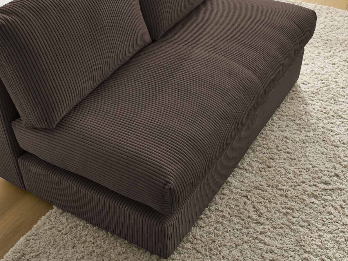 Bobochic Paris Sofamodul 2-Sitzer Cordsamt Braun