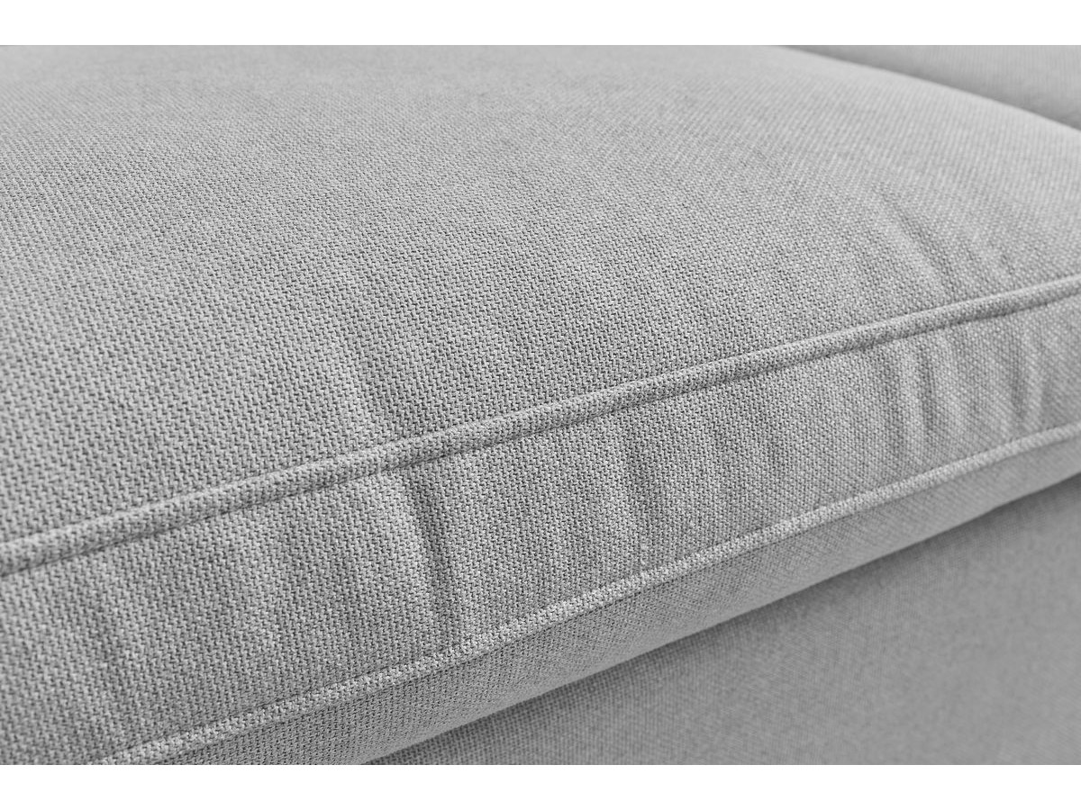 Bobochic Belair Sofa 3-Sitzer 250 × 93 cm Stoff Hellgrau