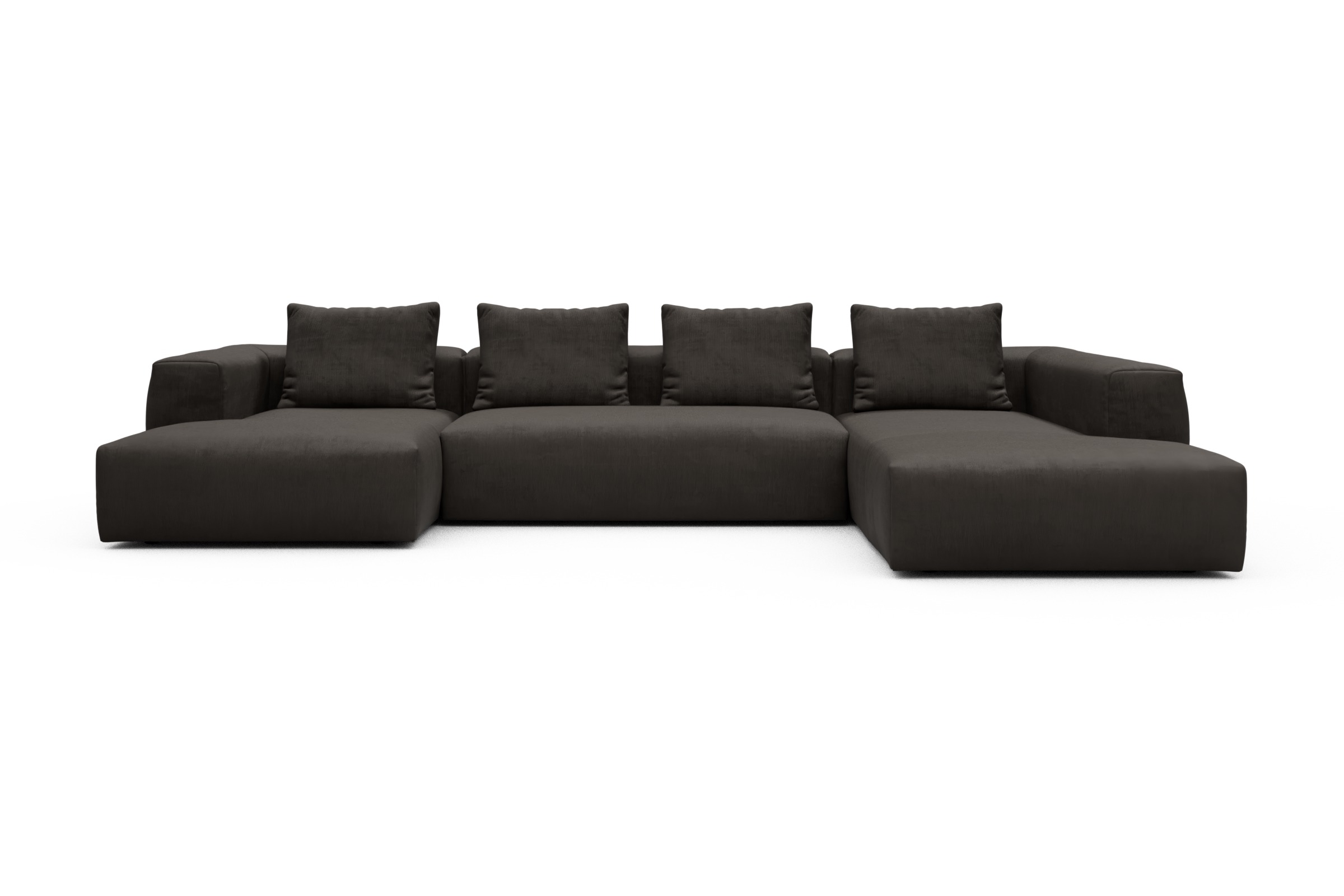 Skandi Home Wohnlandschaft Fred Relax-Ecke rechts mit 2-Sitzer und Chaiselongue links Cordufine-Taupe moebelfaktor